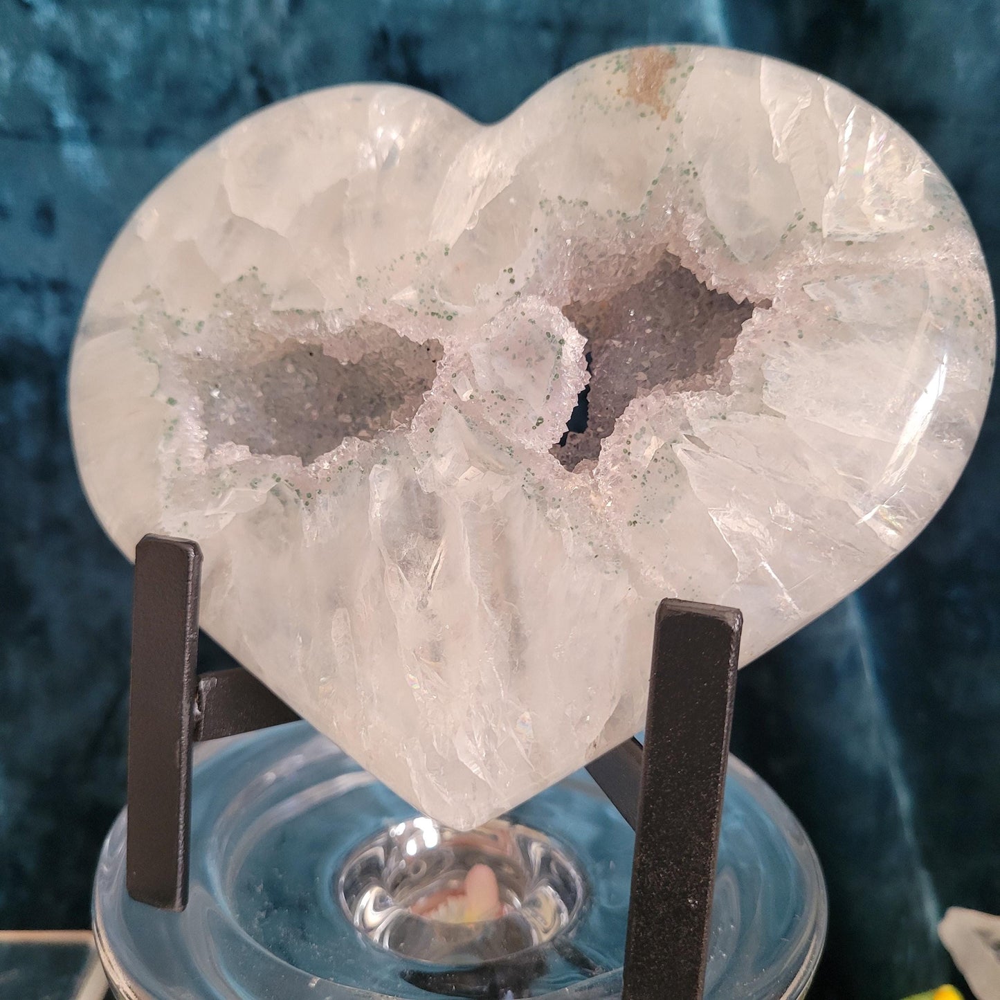 Stunning Druzy Agate Geode with Stand | Crystal Collector | Home Decor | Love You Gift | Statement Piece | 1. 3lbs