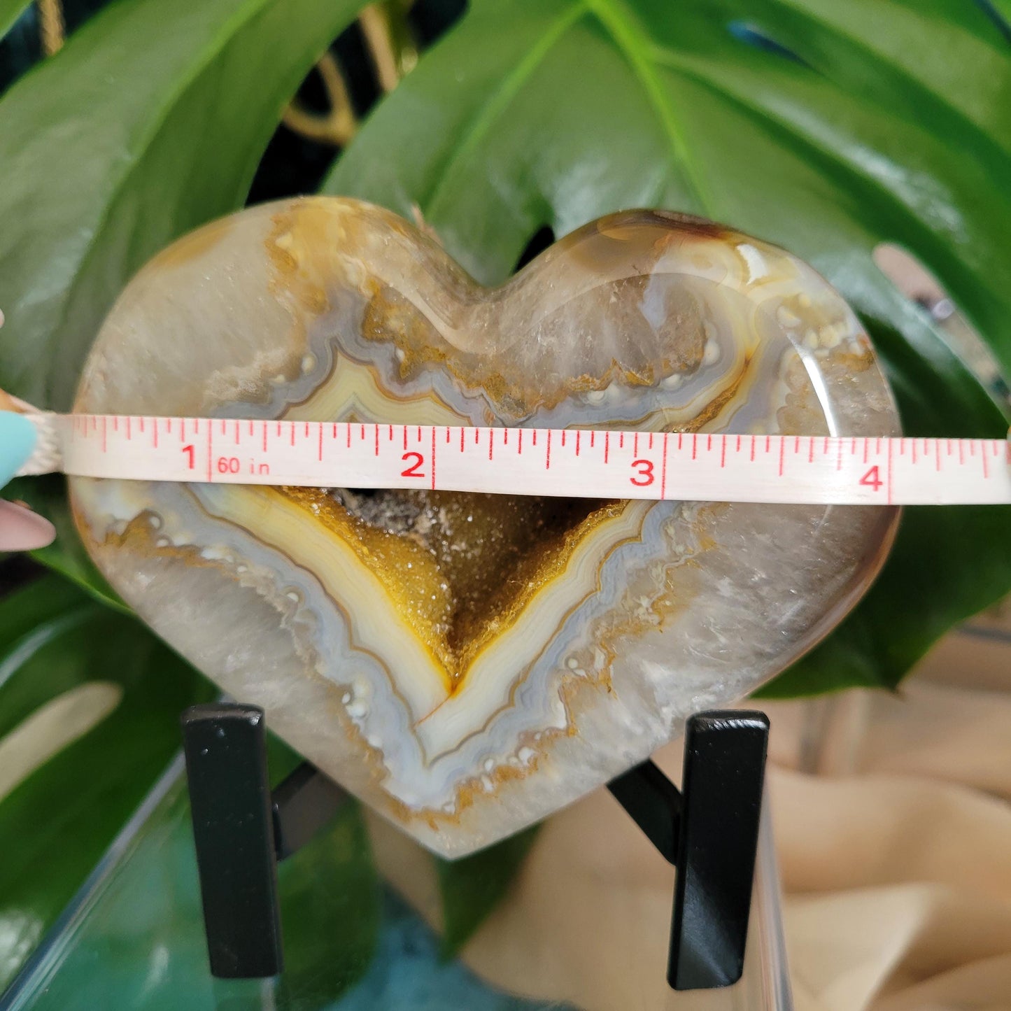 Stunning Druzy Agate Heart with Stand | Crystal Collector | Luxury Home Decor | Love You Gift | Statement Piece |Harmony & Balance| 0.82lbs