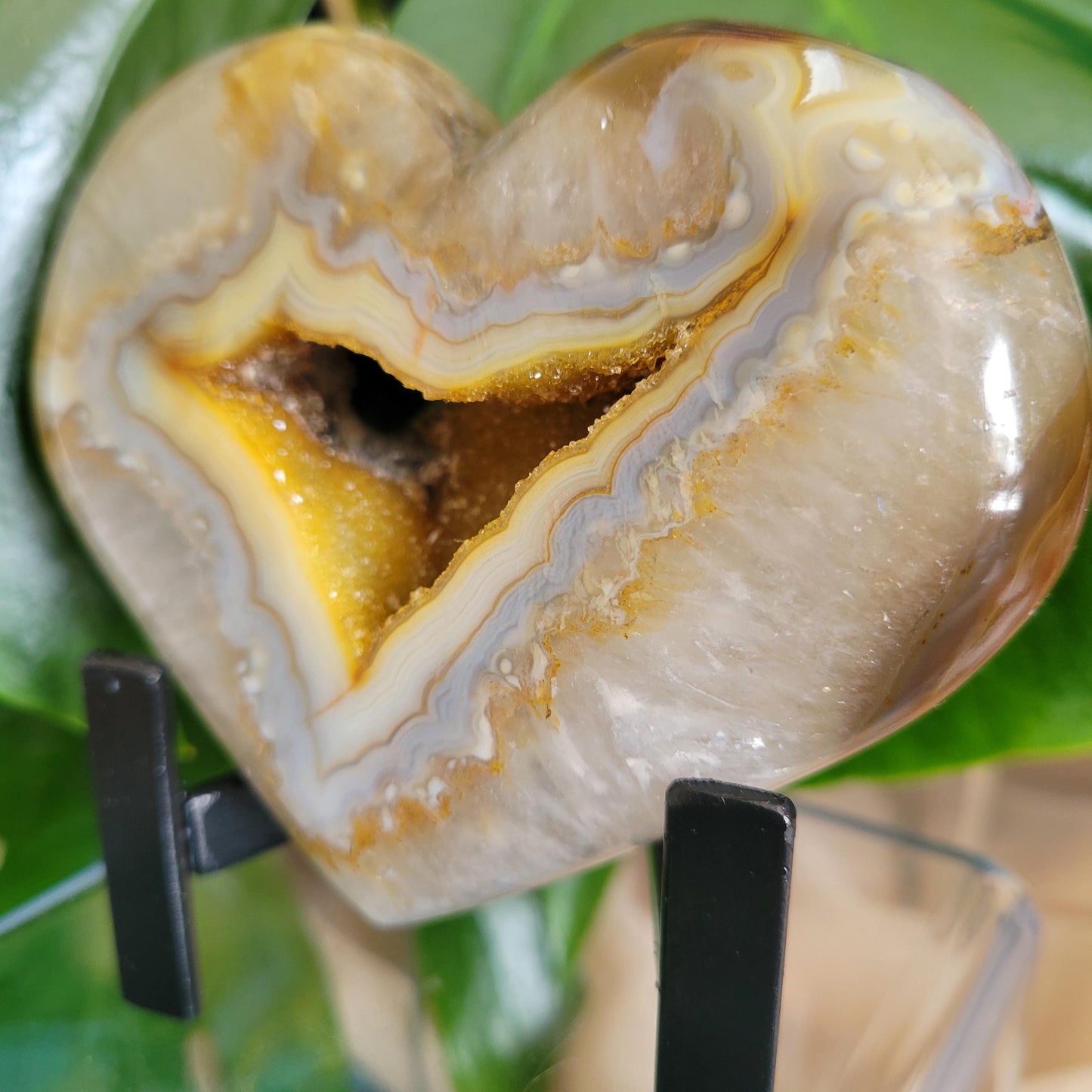 Stunning Druzy Agate Heart with Stand | Crystal Collector | Luxury Home Decor | Love You Gift | Statement Piece |Harmony & Balance| 0.82lbs