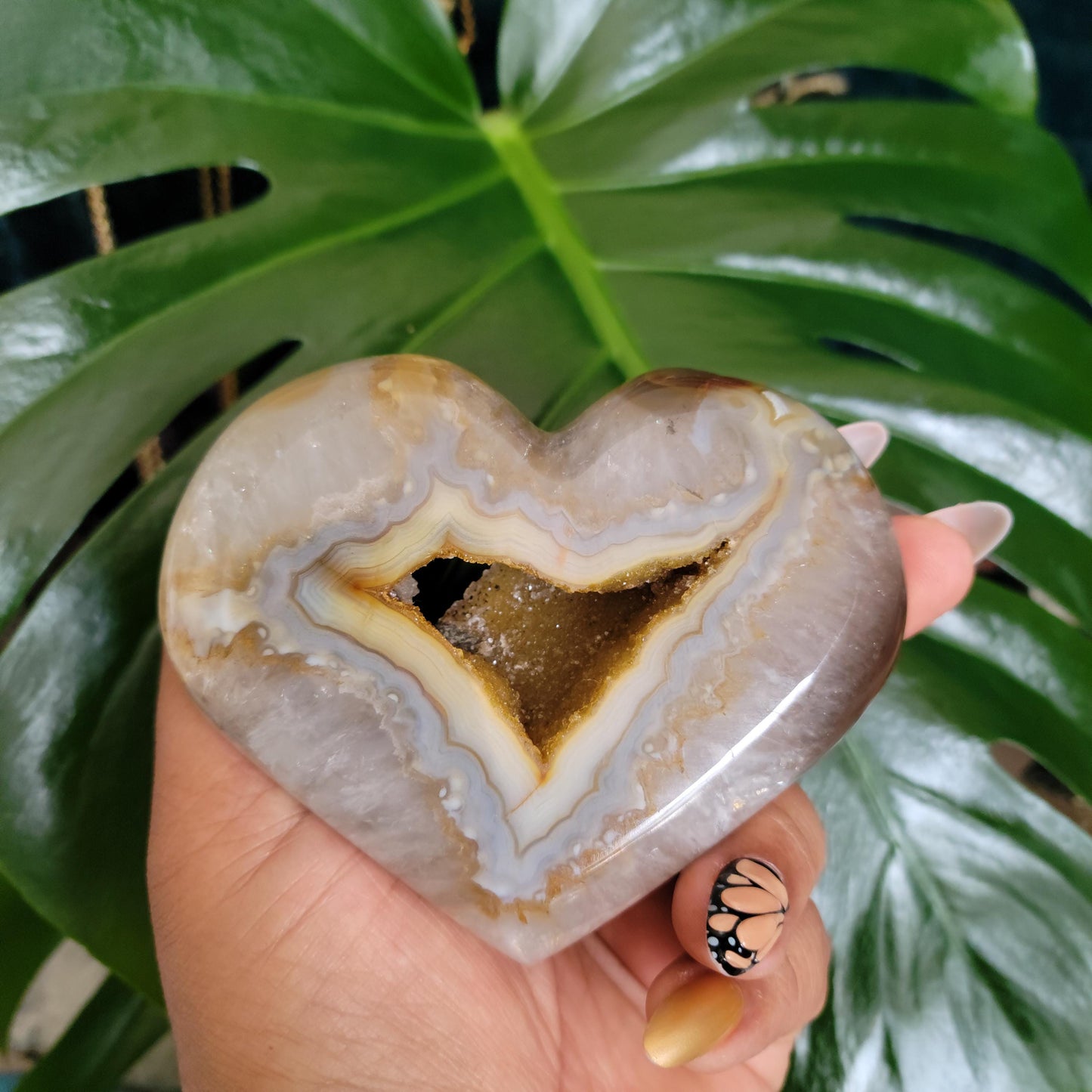 Stunning Druzy Agate Heart with Stand | Crystal Collector | Luxury Home Decor | Love You Gift | Statement Piece |Harmony & Balance| 0.82lbs