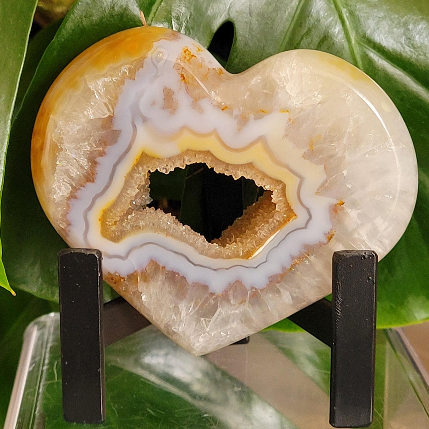 Stunning Druzy Agate Heart with Stand | Crystal Collector | Luxury Home Decor | Love You Gift | Statement Piece |Harmony & Balance| 0.56lbs