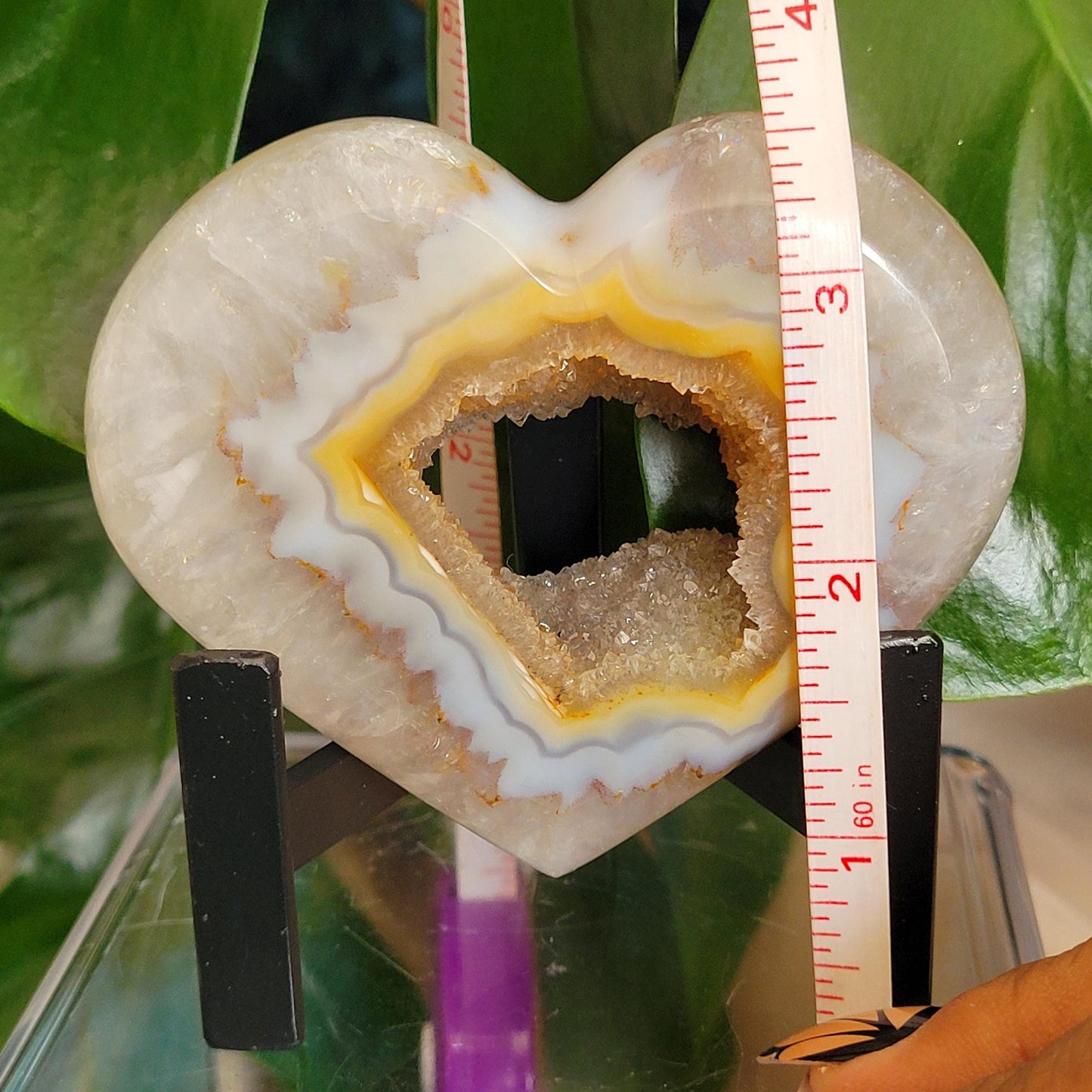 Stunning Druzy Agate Heart with Stand | Crystal Collector | Luxury Home Decor | Love You Gift | Statement Piece |Harmony & Balance| 0.56lbs