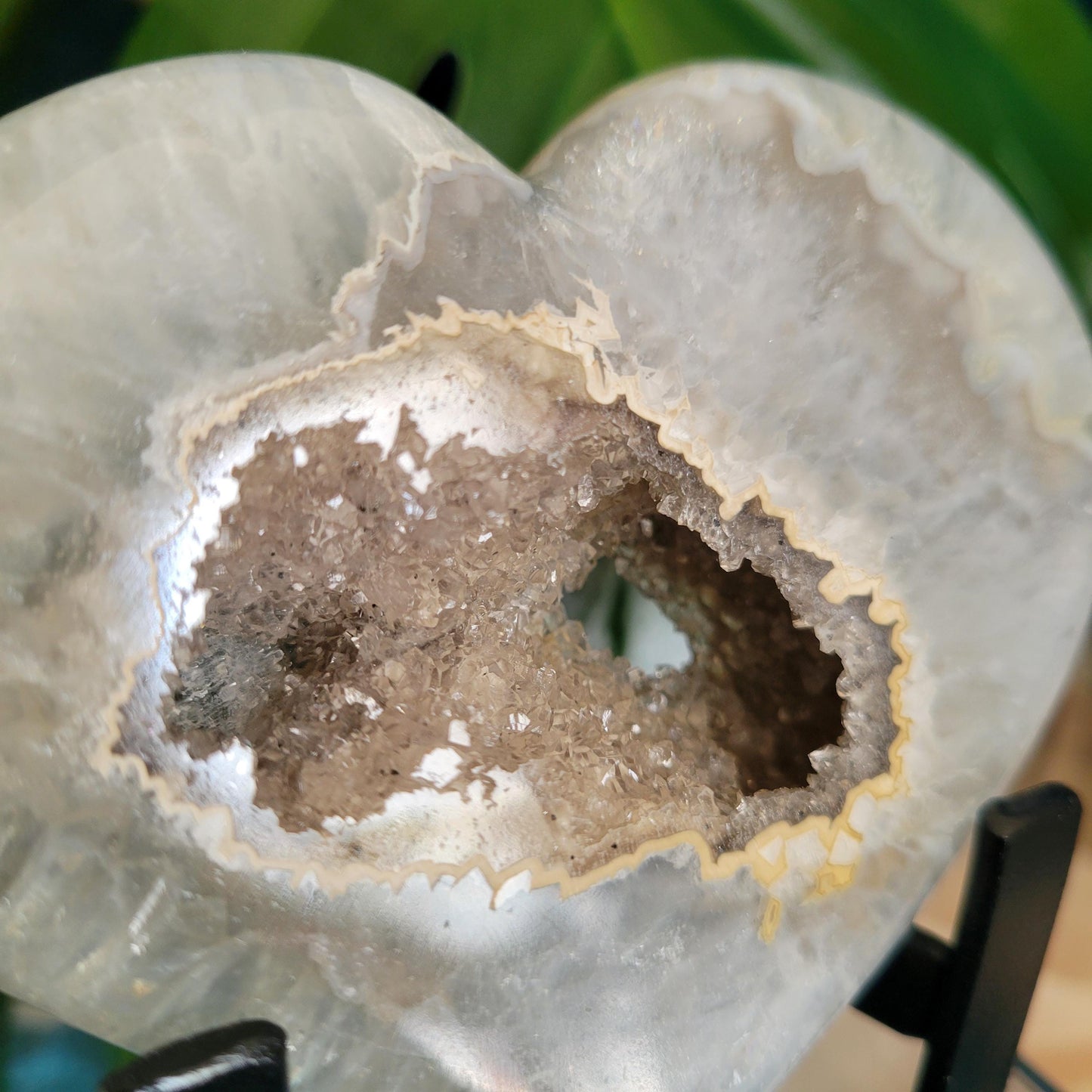 Stunning Druzy Agate Heart with Stand | Crystal Collector | Luxury Home Decor | Love You Gift | Statement Piece |Harmony & Balance| 0.61lbs