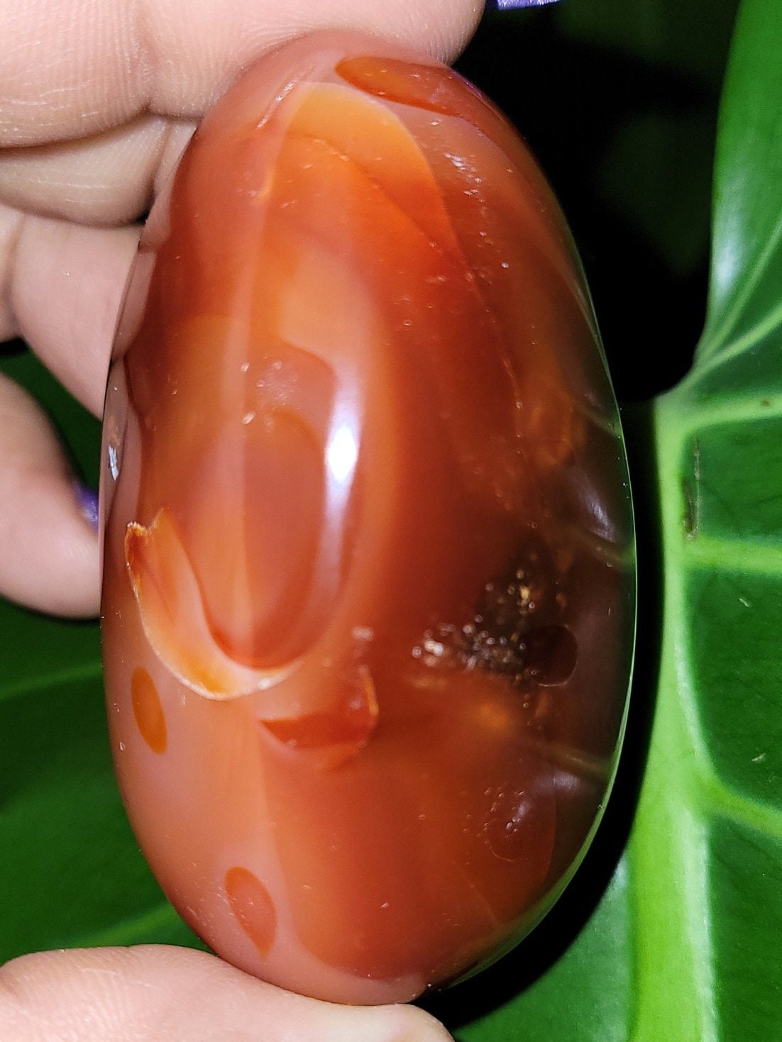 XL Exquisite energetic Carnelian gallet / palm stone of high quality. These juicy gems scream, courage-vitality-strength. Such a gem!