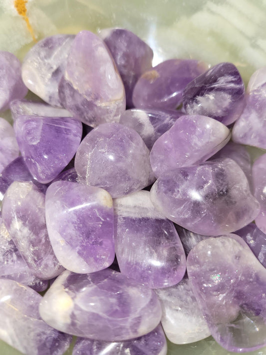 High Quality Gemmy Amethyst Tumbles - Medium - Madagascar - Craft - Chakra Board - Clear Purple - Gift