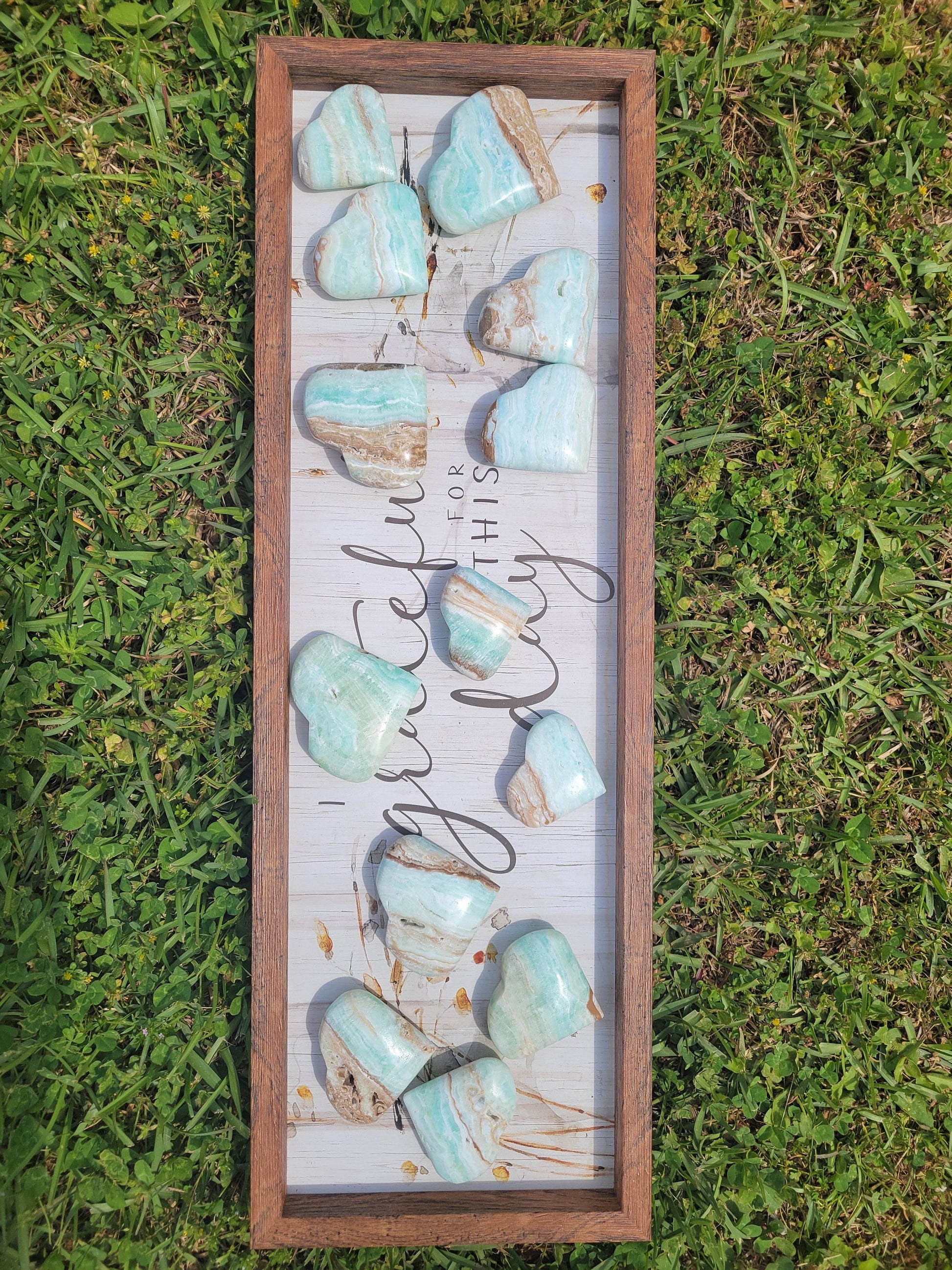 Beautiful Caribbean Calcite Heart Carving | Crystal Collector | Vibrant Beachy Colors with Clam Energy |Birthday or Valentines Day Love Gift