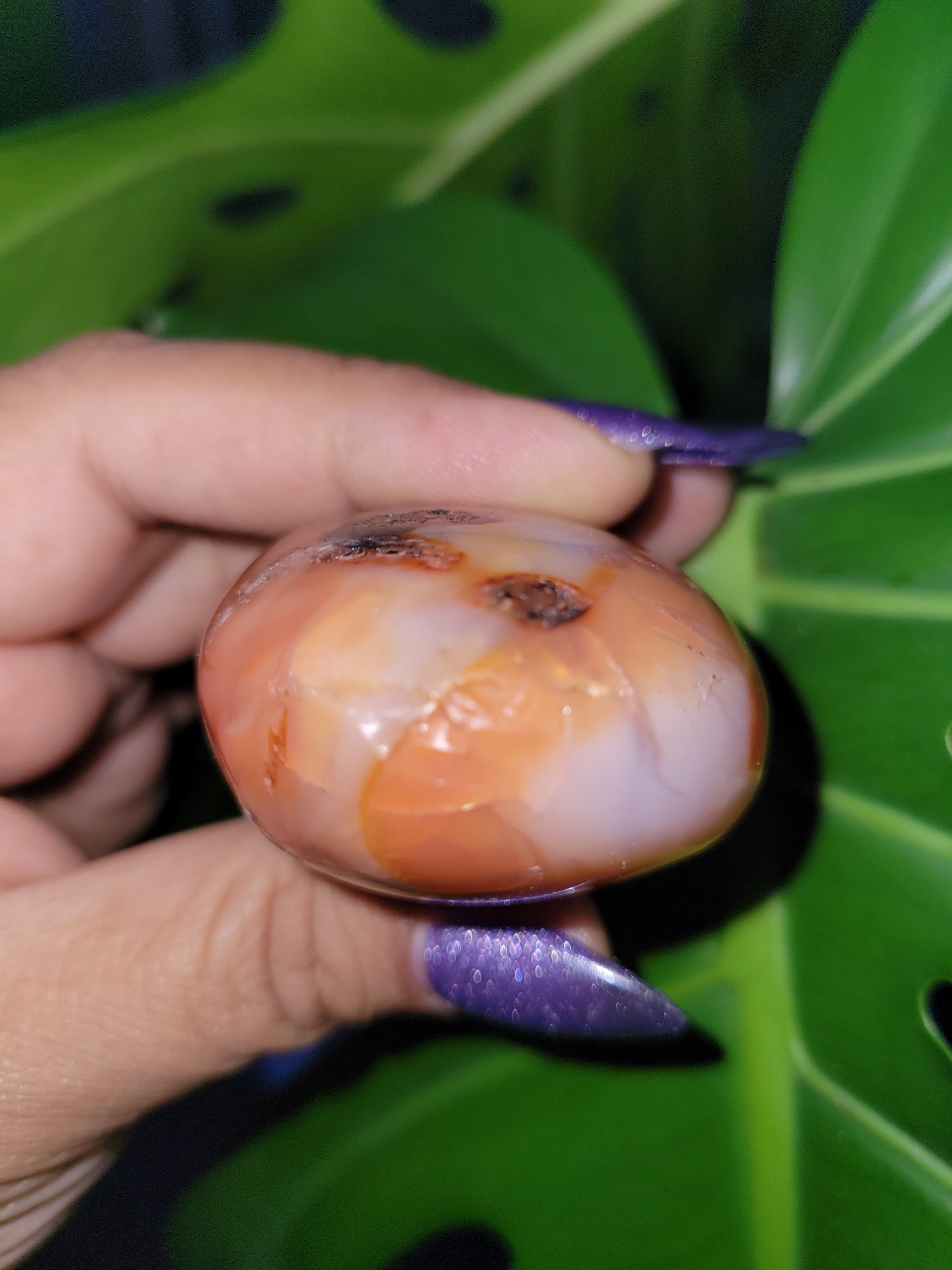 XL Exquisite energetic Carnelian gallet / palm stone of high quality. These juicy gems scream, courage-vitality-strength. Such a gem!