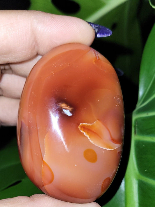 XL Exquisite energetic Carnelian gallet / palm stone of high quality. These juicy gems scream, courage-vitality-strength. Such a gem!