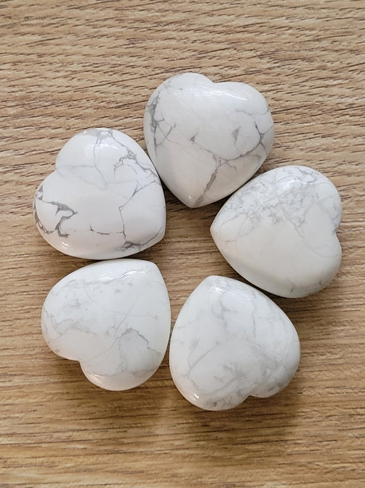 Howlite Heart Crystal Carving |Home Decor | 25g | Intuitively picked | Madeitation Tool | Birthday or Valentines Day Love Gift
