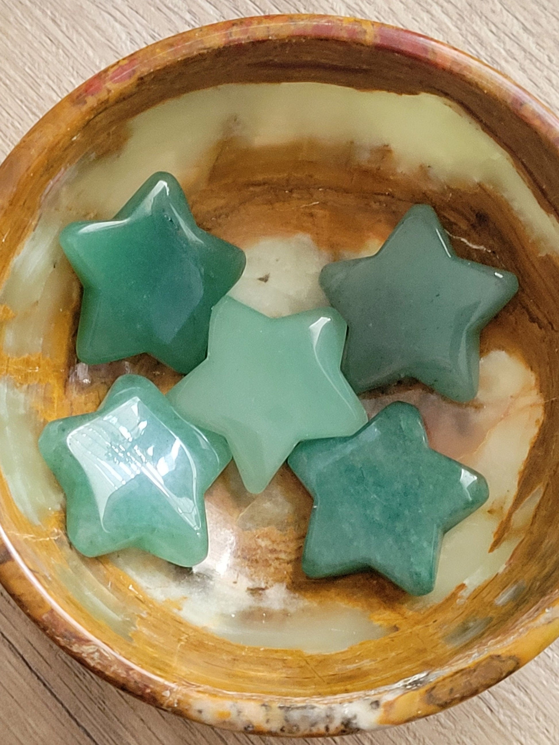 Green Aventurine Star Crystal Carving - Healing Crystal - Home Decor - 14g - Intuitively Picked