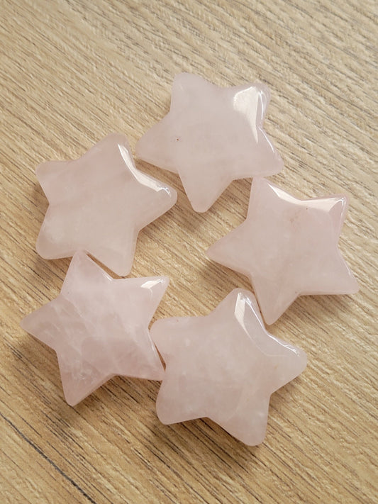 Rose Quartz Star Crystal Carving - Healing Crystal - Home Decor - 14g - Intuitively Picked - Heart Chakra - Love - Birthday Anniversary Gift