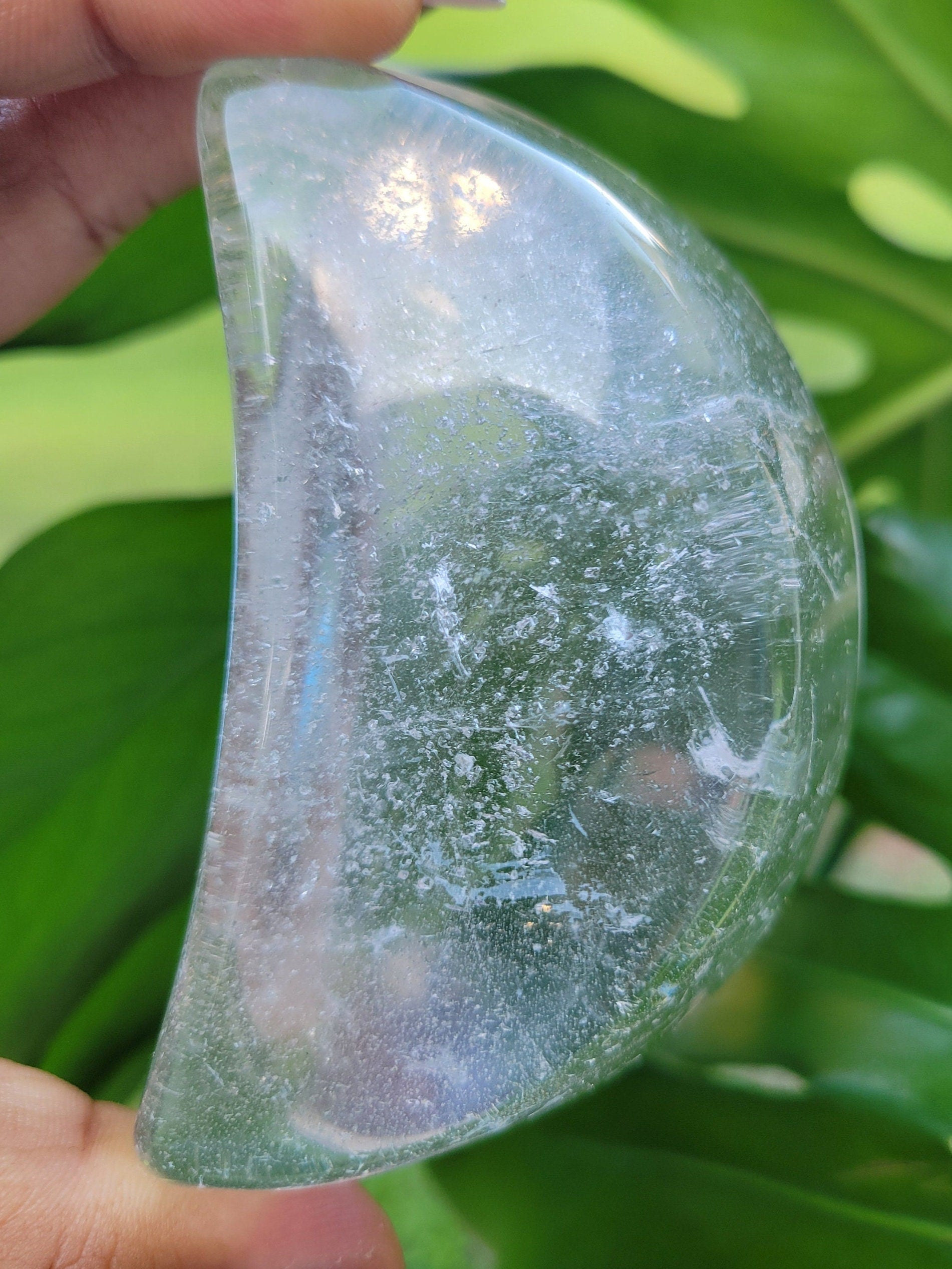 Stunning Clear Quartz Crystal - Moon Bowl Carving - Crystal Collector - Gift - Home Decor