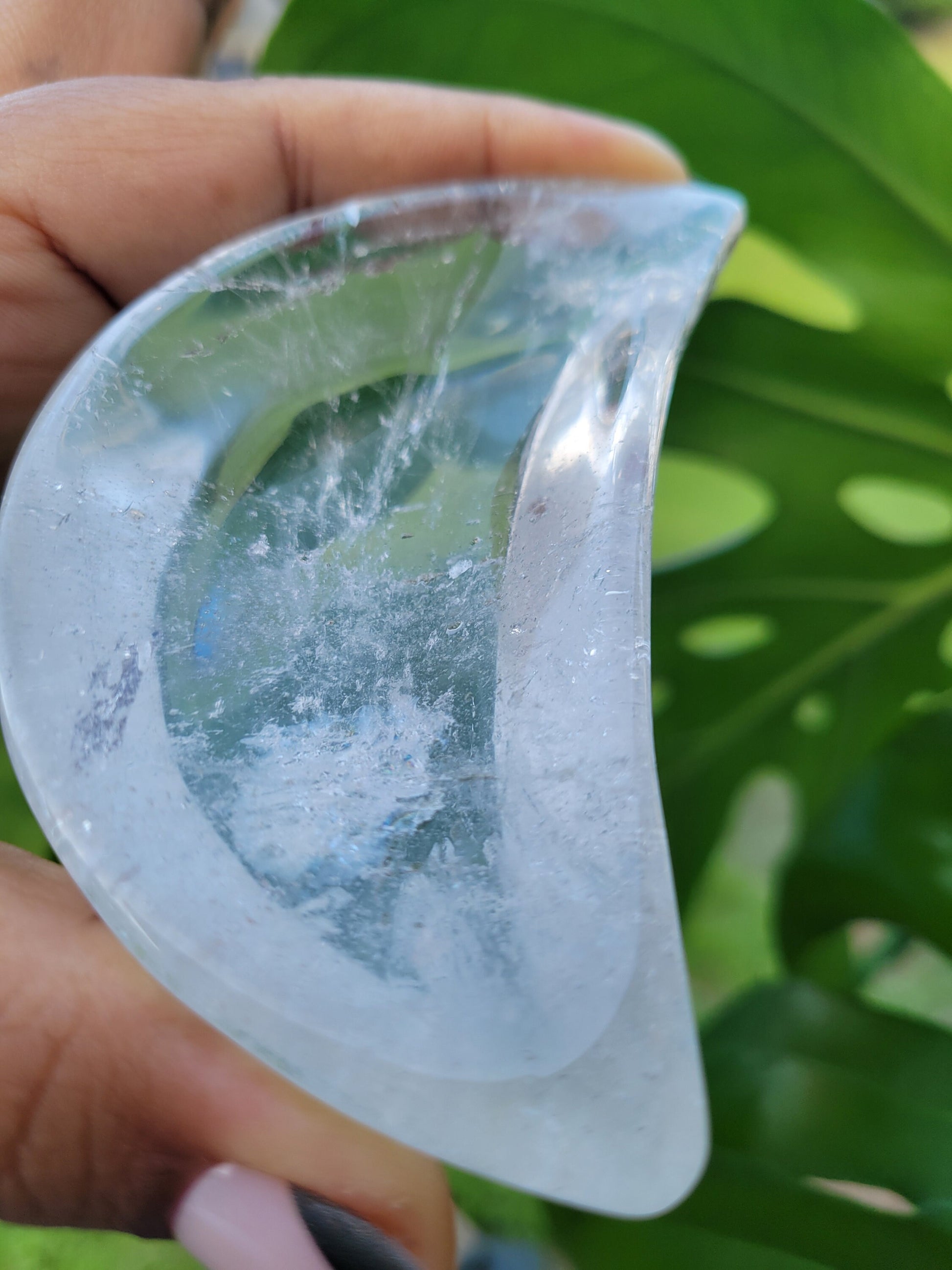 Stunning Clear Quartz Crystal Moon Bowl Carving - Crystal Collector - Gift - Home Decor