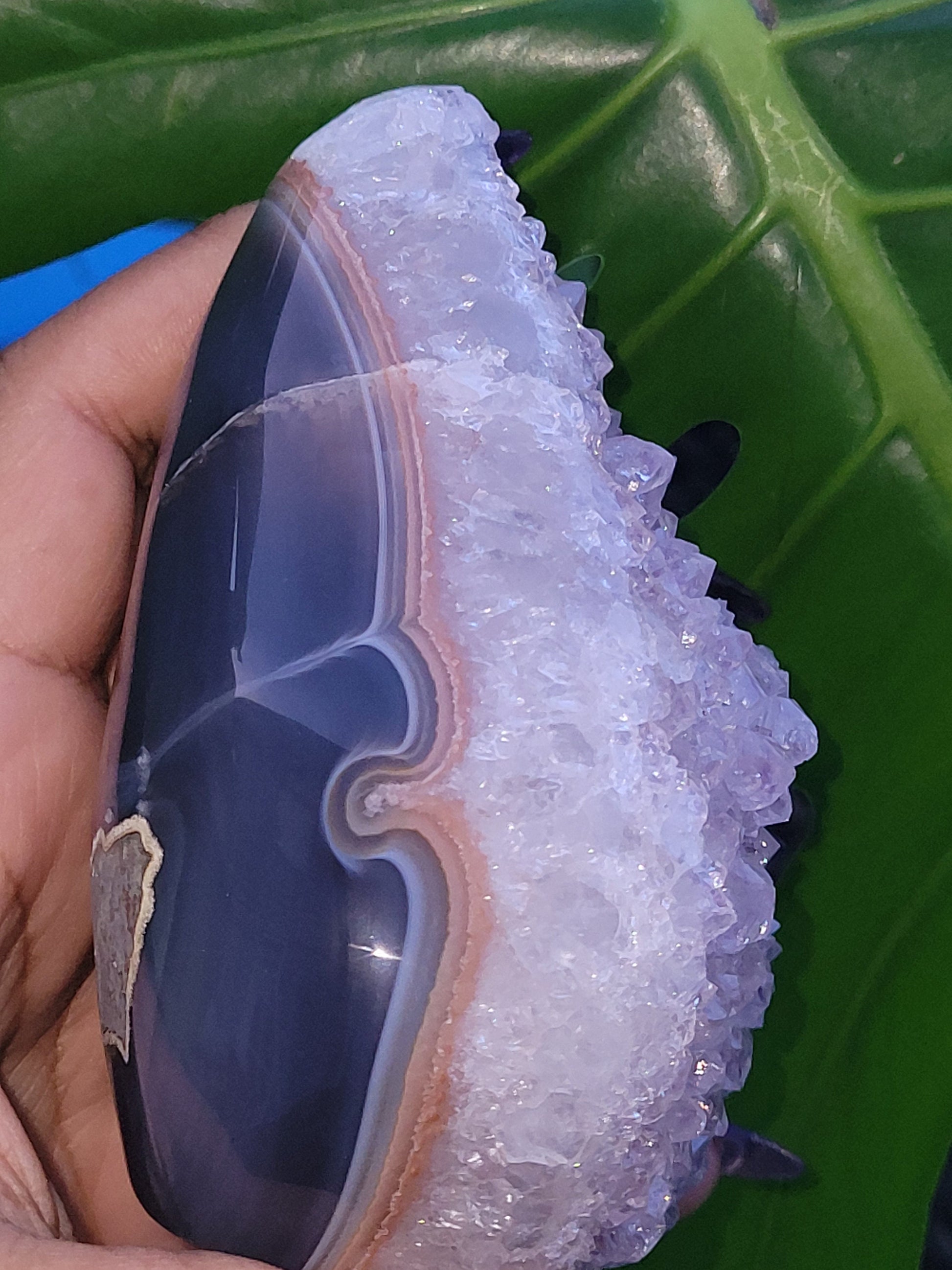 AAA Grade High Quality|Lilac Purple Freeform Amethyst Flame on Agate|From Brazil|Home Decor|Crystal Collector|Birthday Christmas Gift ideas