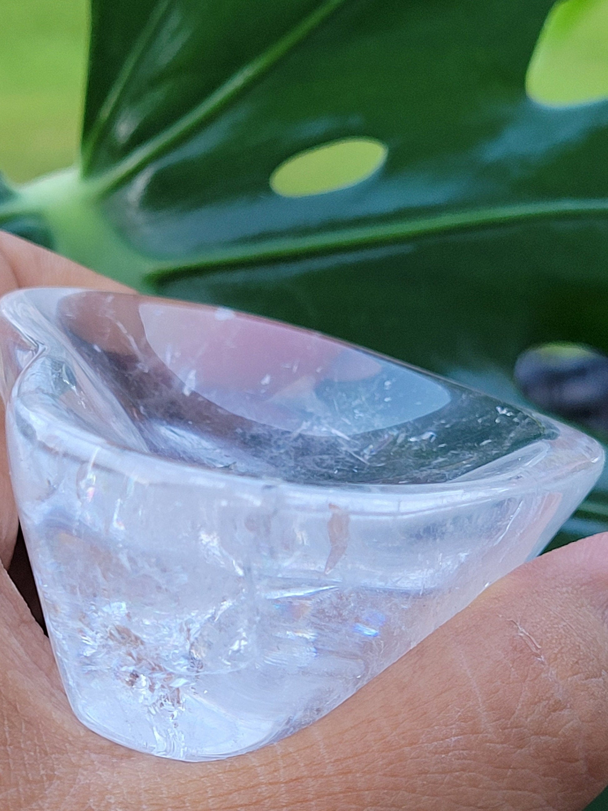 Stunning Clear Quartz Crystal - Heart Bowl Carving - Crystal Collector - Gift - Home Decor