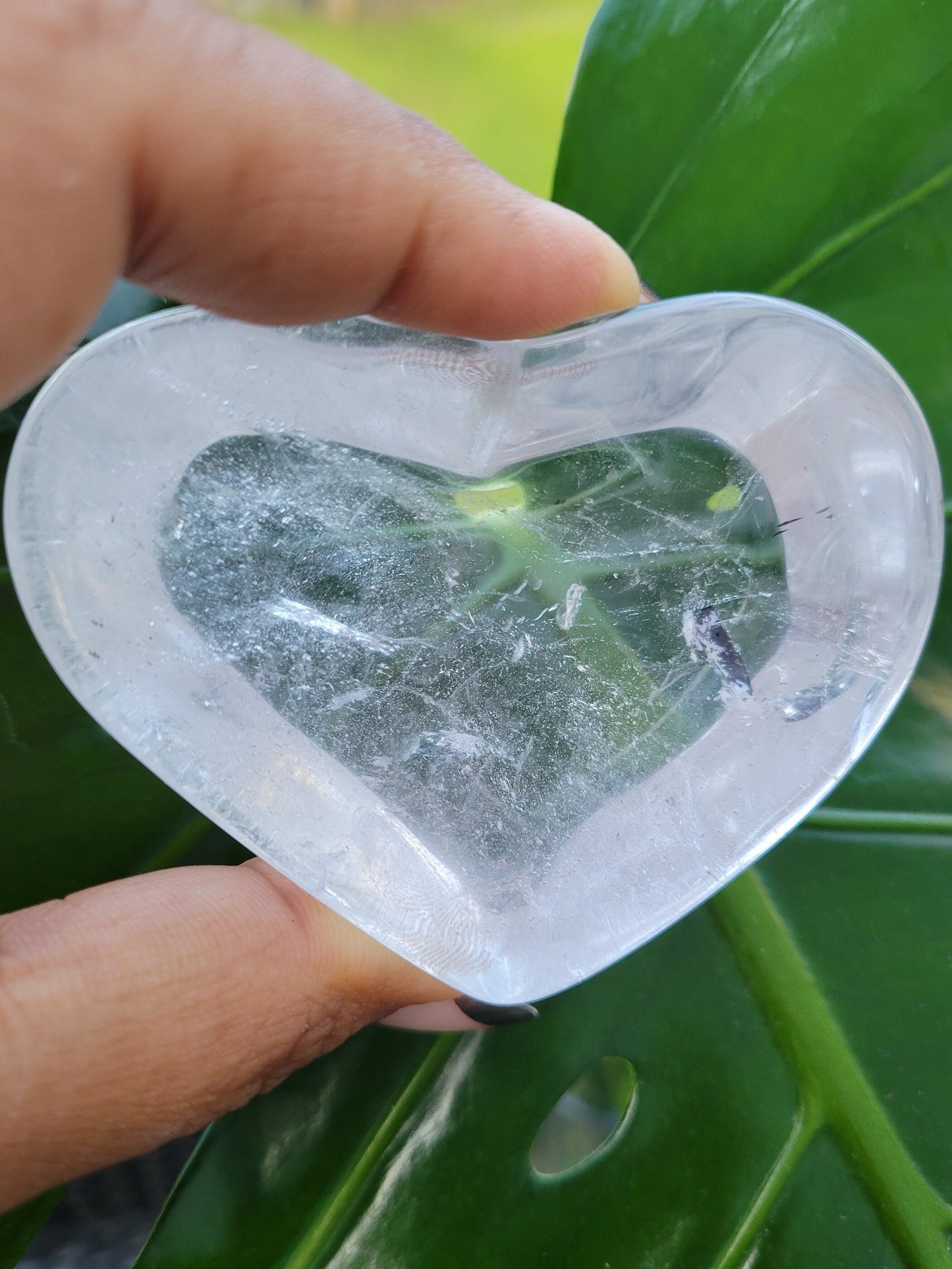 Stunning Clear Quartz Crystal - Heart Bowl Carving - Crystal Collector - Gift - Home Decor