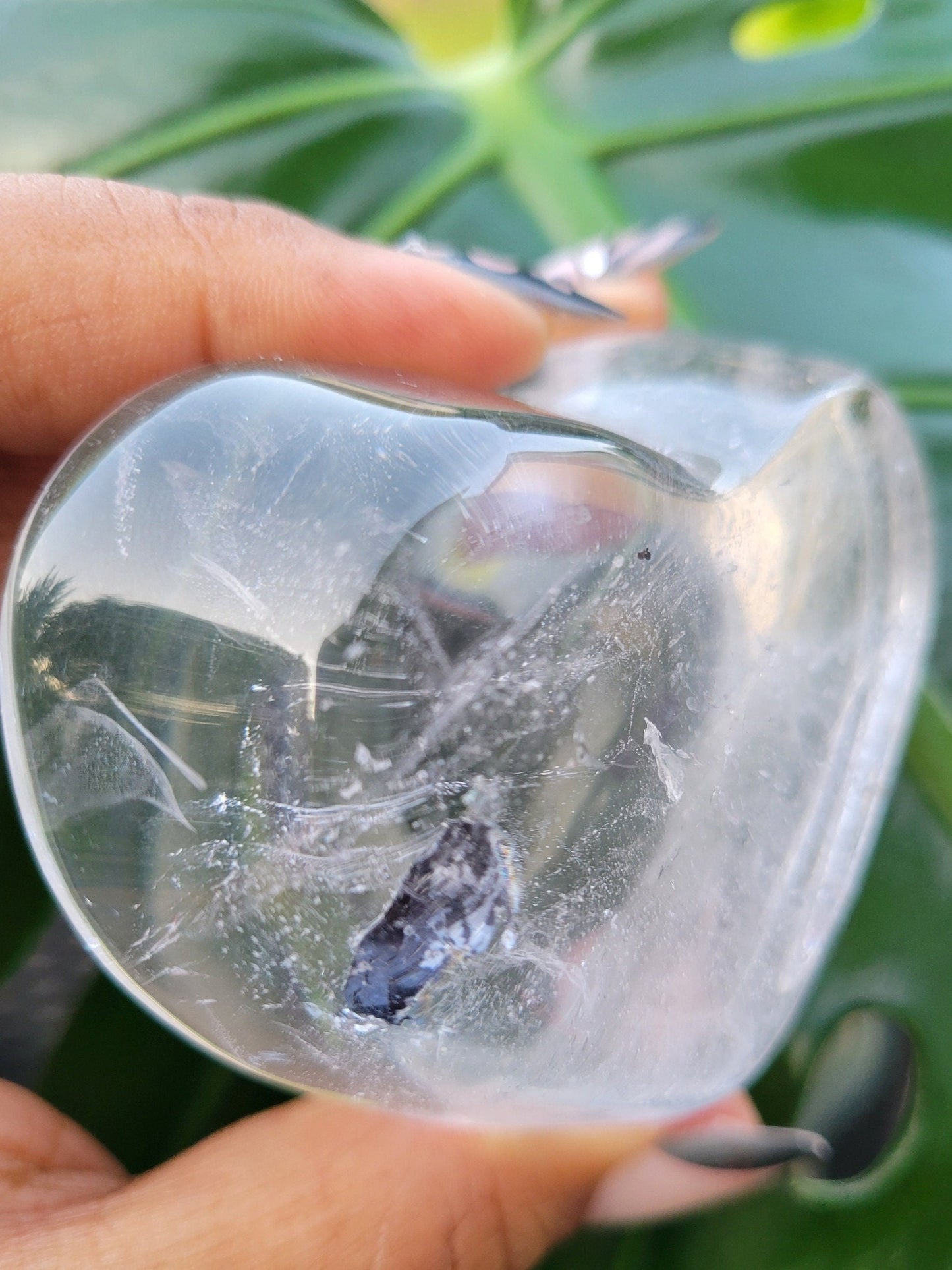 Stunning Clear Quartz Crystal - Heart Bowl Carving - Crystal Collector - Gift - Home Decor