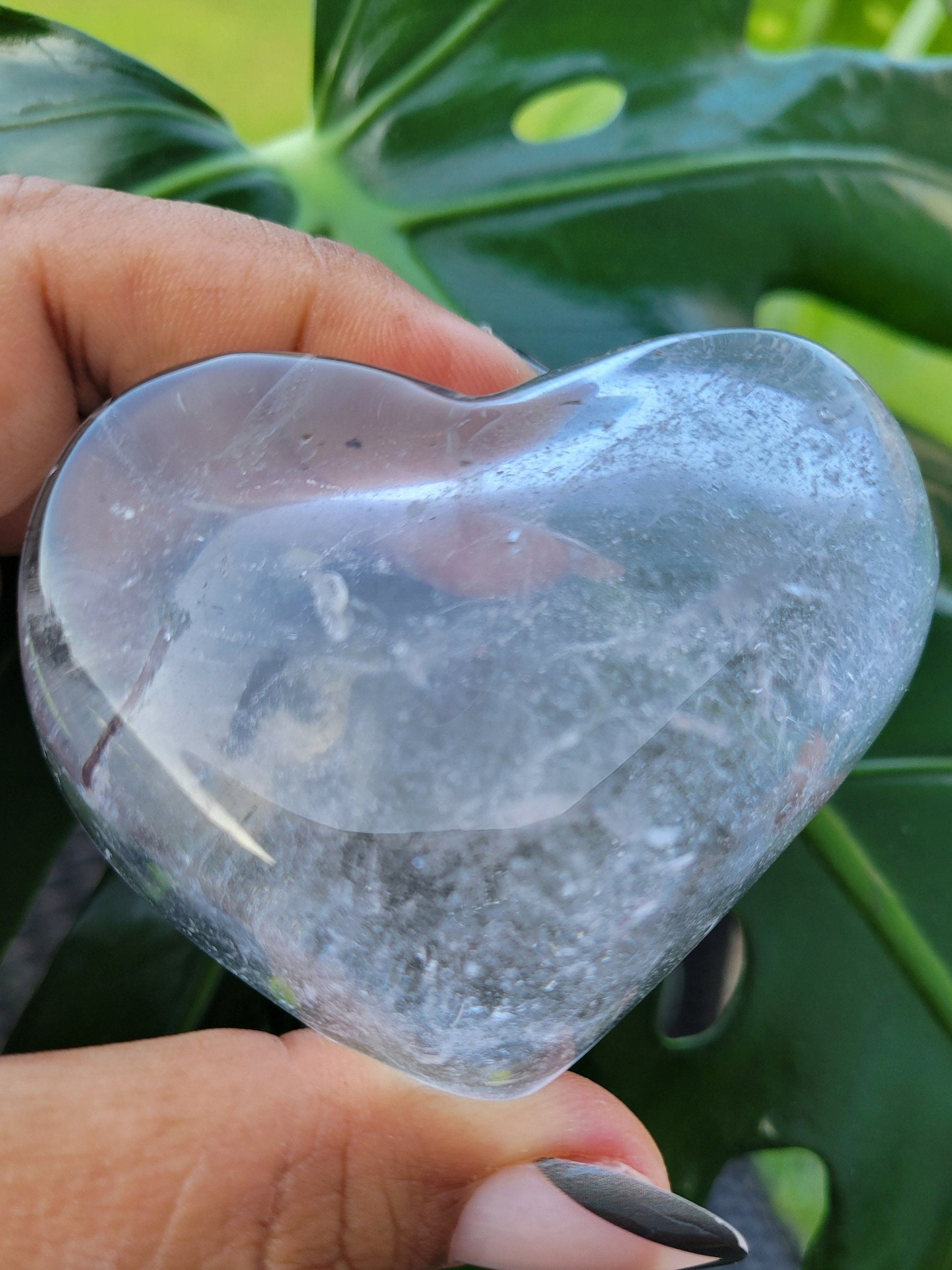 Stunning Clear Quartz Crystal - Heart Bowl Carving - Crystal Collector - Gift - Home Decor