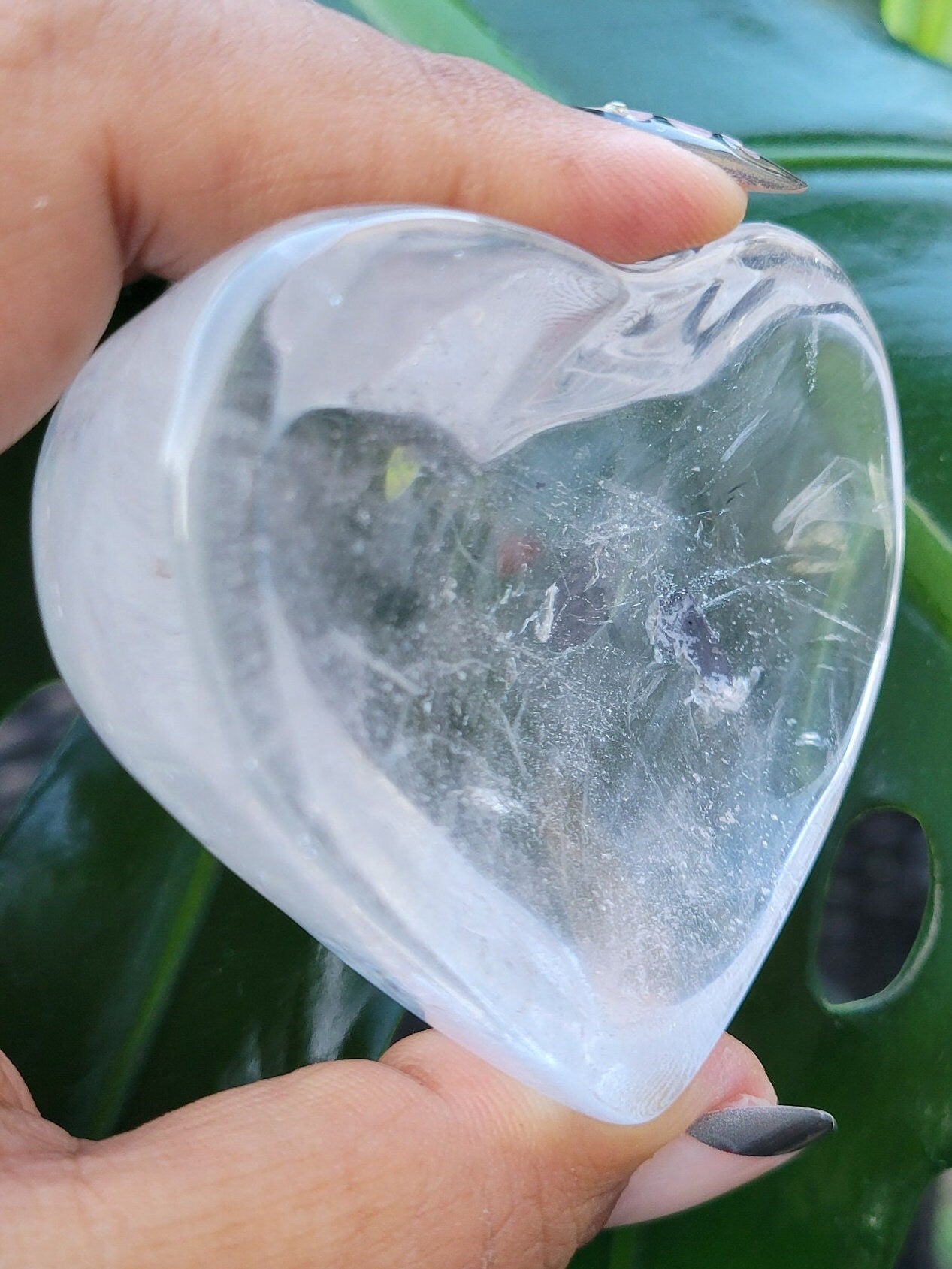 Stunning Clear Quartz Crystal - Heart Bowl Carving - Crystal Collector - Gift - Home Decor