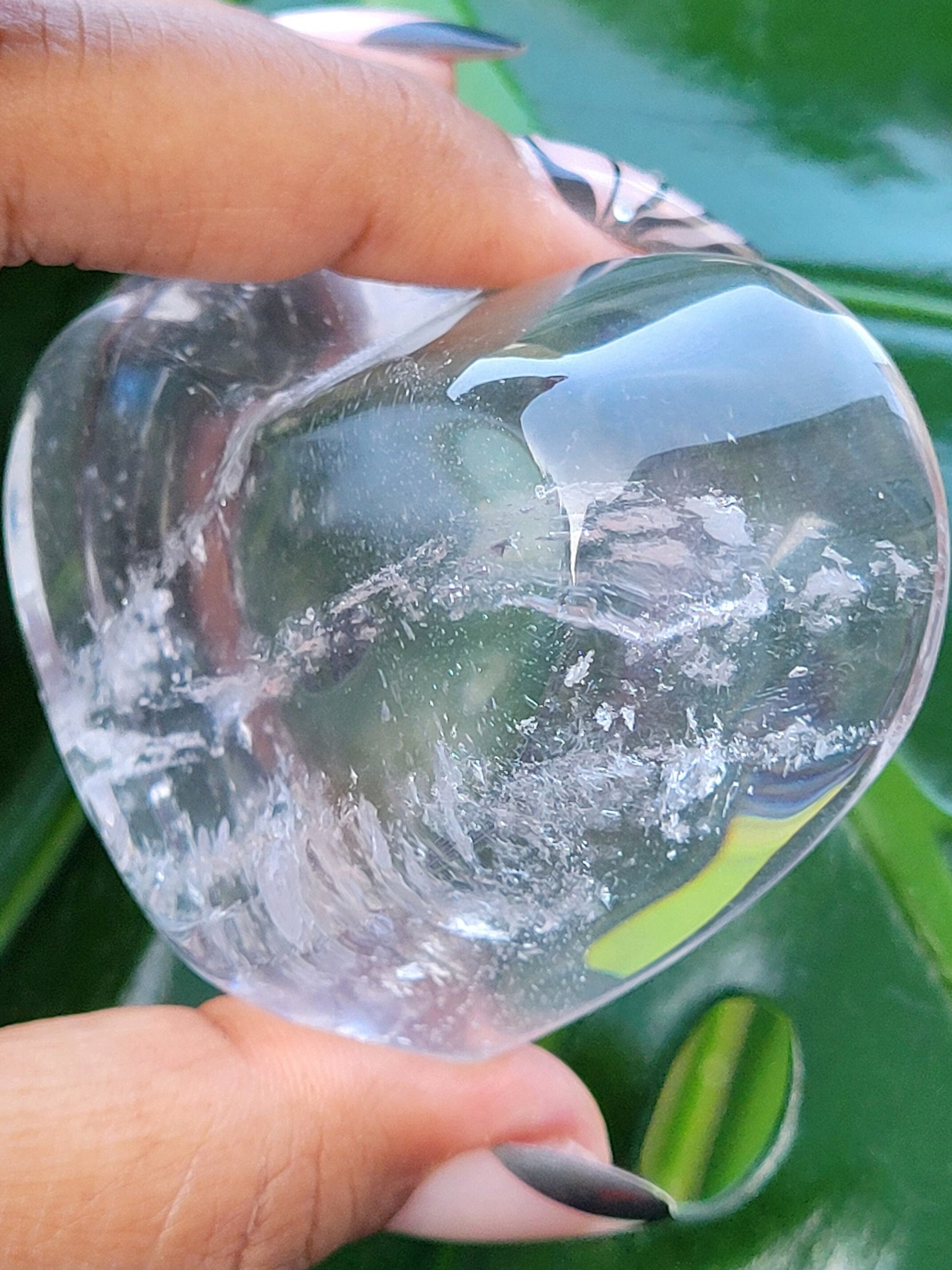 Stunning Clear Quartz Crystal - Heart Bowl Carving - Crystal Collector - Gift - Home Decor