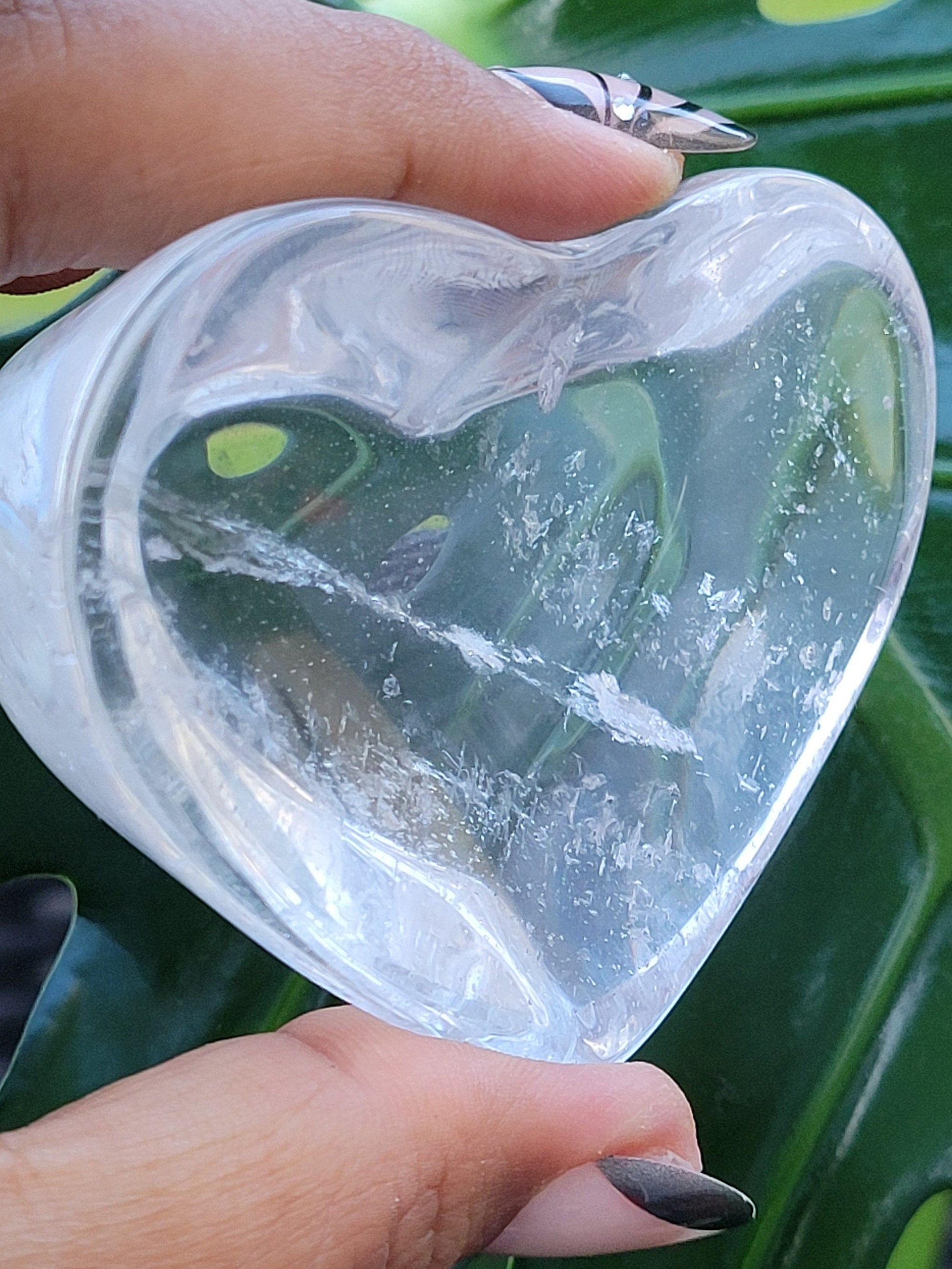 Stunning Clear Quartz Crystal - Heart Bowl Carving - Crystal Collector - Gift - Home Decor