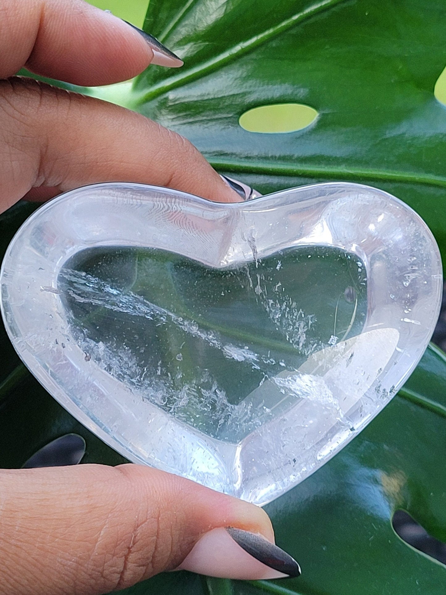 Stunning Clear Quartz Crystal - Heart Bowl Carving - Crystal Collector - Gift - Home Decor