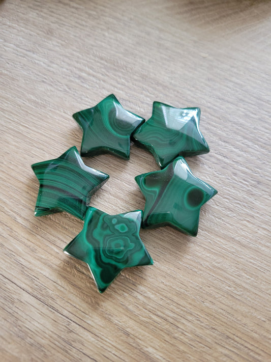Malachite Star Crystal Carving - Healing Crystal - Home Decor - 14g - Intuitively Picked