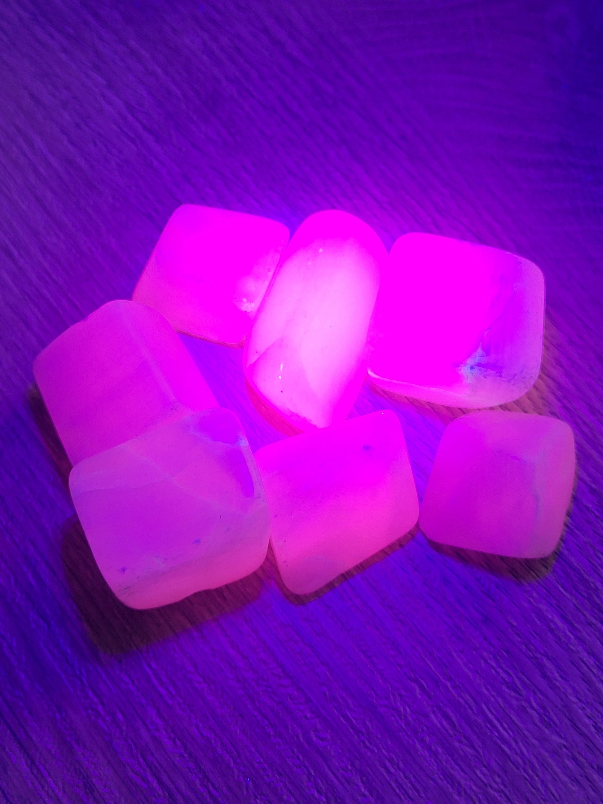 Pink Calcite Tumbles - UV Reactive - Home Decor - Intuitively Picked - Crystal Collector