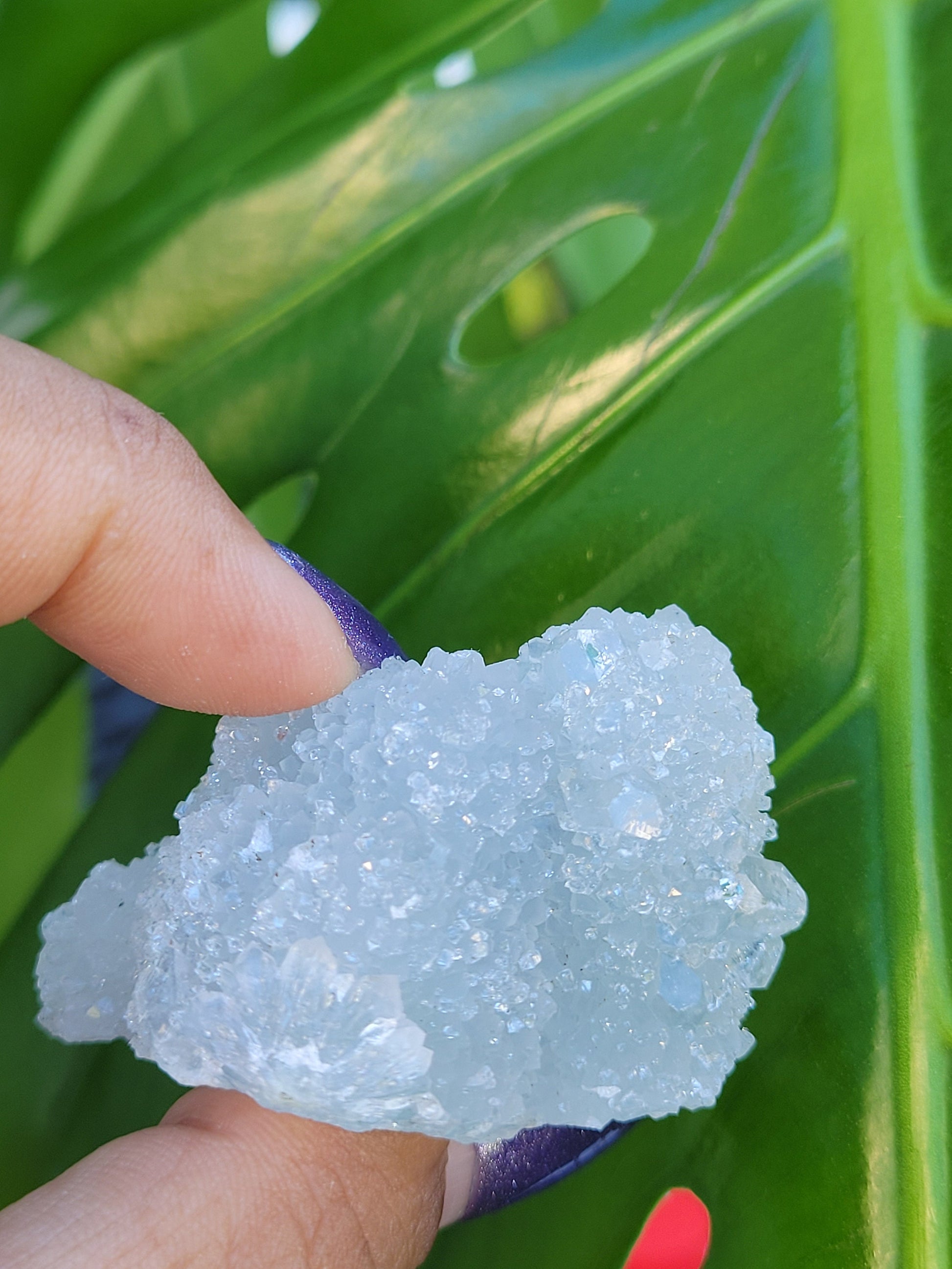 Gorgeous HQ Diamond Apophyllite Stalactite - Blue Chalcedony - India - Crystal Specimen - Crystal Collector - Home Decor - Gift