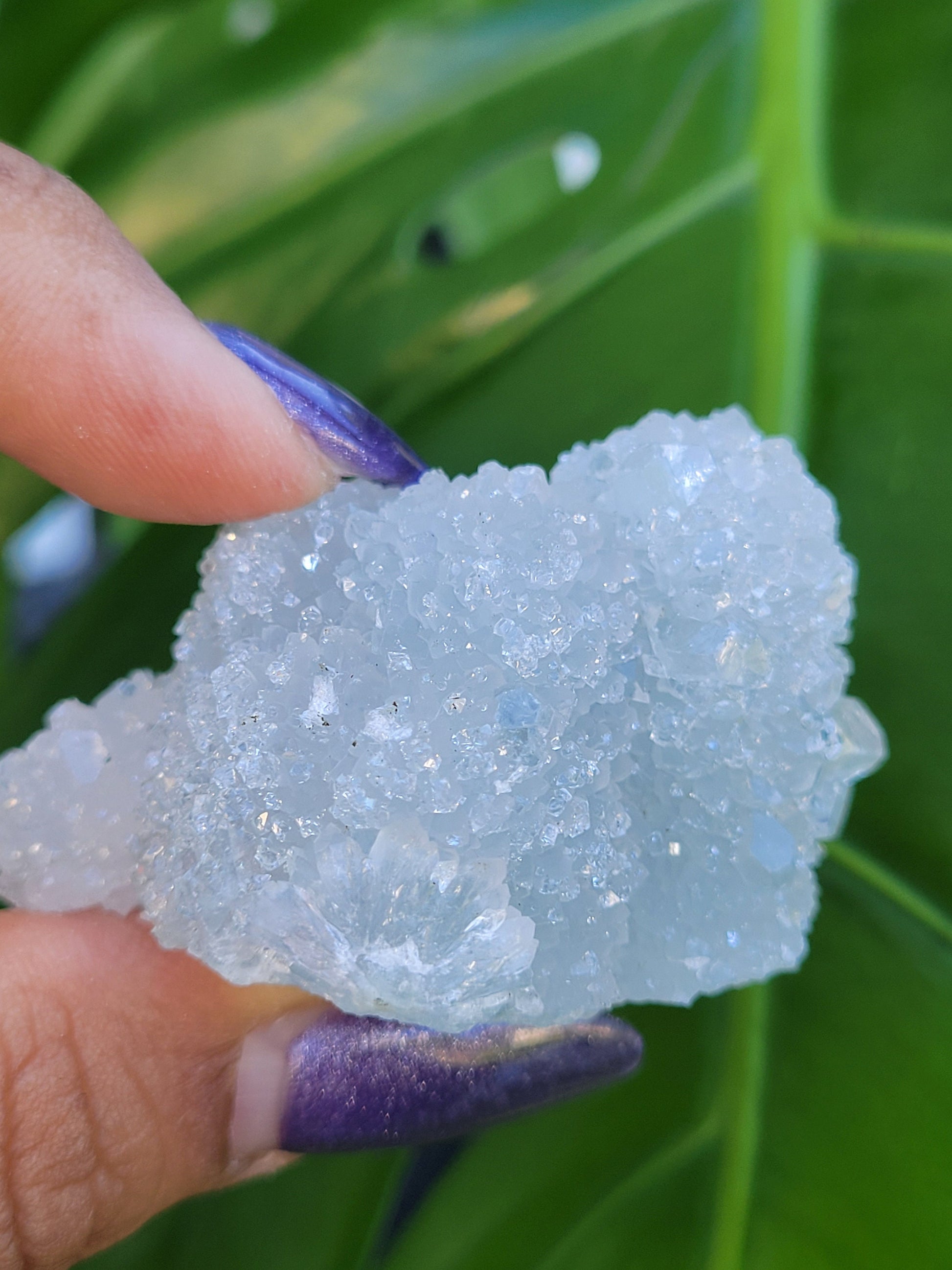 Gorgeous HQ Diamond Apophyllite Stalactite - Blue Chalcedony - India - Crystal Specimen - Crystal Collector - Home Decor - Gift