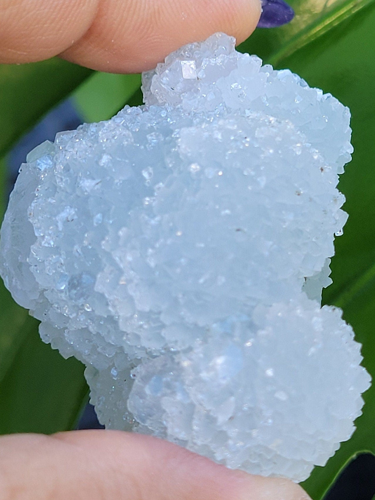 Gorgeous HQ Diamond Apophyllite Stalactite - Blue Chalcedony - India - Crystal Specimen - Crystal Collector - Home Decor - Gift