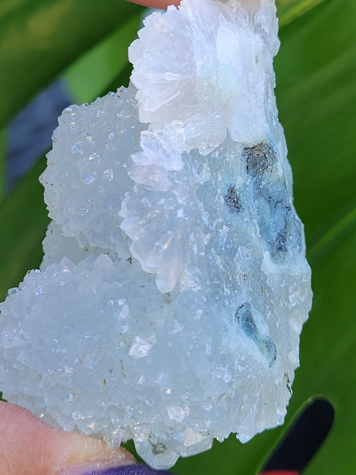 Gorgeous HQ Diamond Apophyllite Stalactite - Blue Chalcedony - India - Crystal Specimen - Crystal Collector - Home Decor - Gift