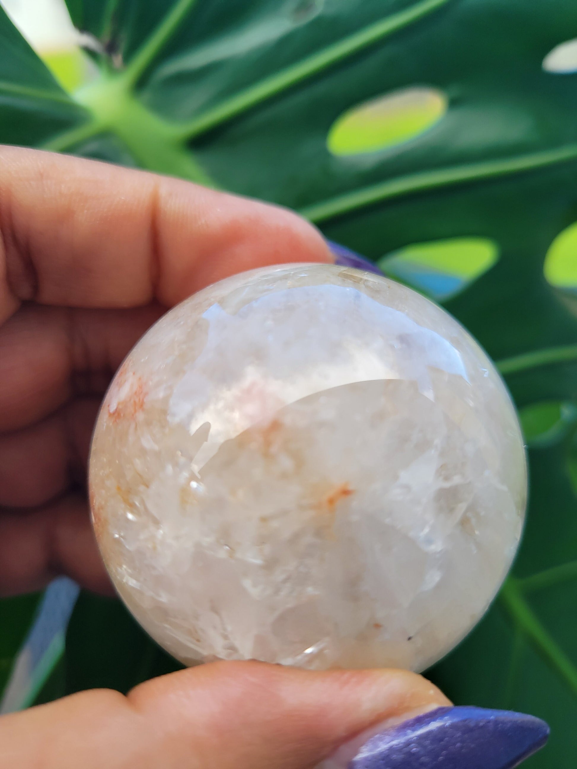 51mm Druze Quartz with Flower Agate Sphere - Golden Healer - Crystal Collector - Home Decor - Birthday - Anniversary - Love - Gift