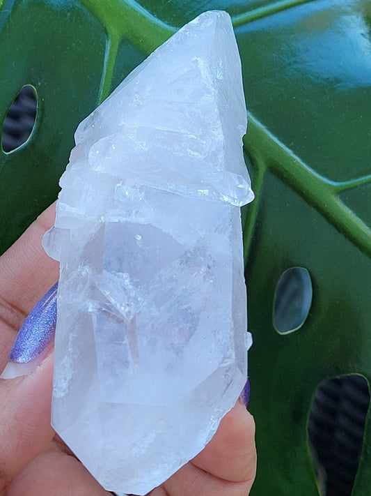 Lemurian Quartz Crystal Double Terminated DT Wand from Arkansas | Crystal Collector | Birthday Christmas Gift Ideas | Home Decor