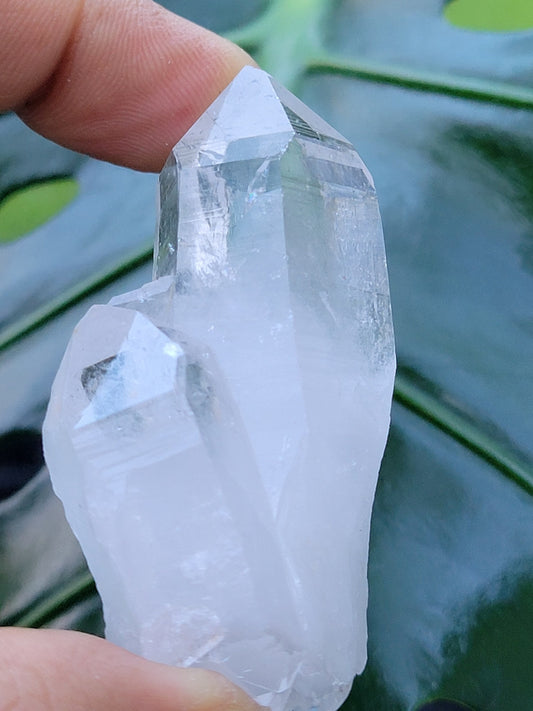 Lemurian Clear Quartz Raw & Natural Crystal Twin Points from Arkansas | Home Decor | Crown Chakra Meditation Tool | Good Energy | Gift