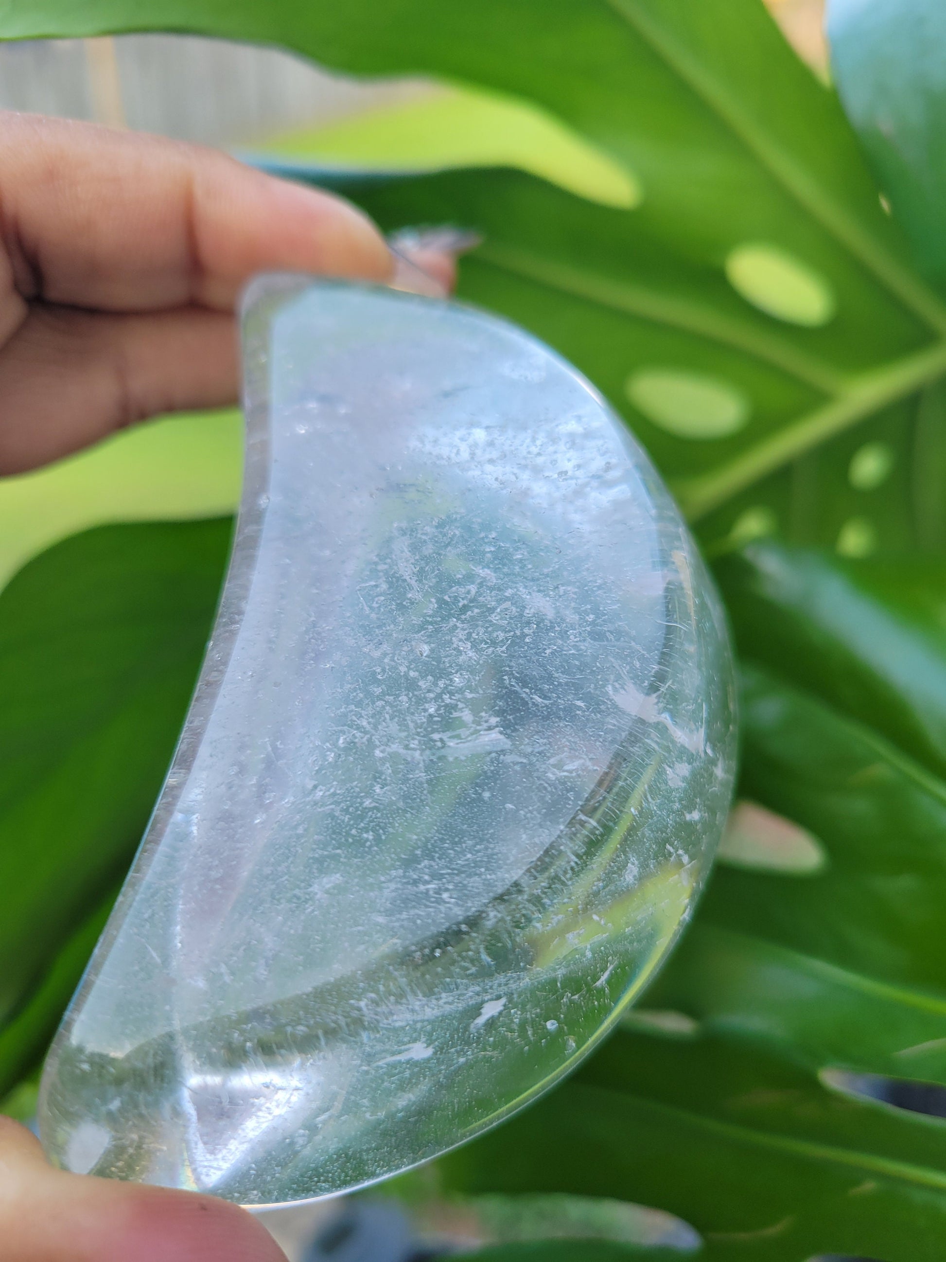 Stunning Clear Quartz Crystal - Moon Bowl Carving - Crystal Collector - Gift - Home Decor