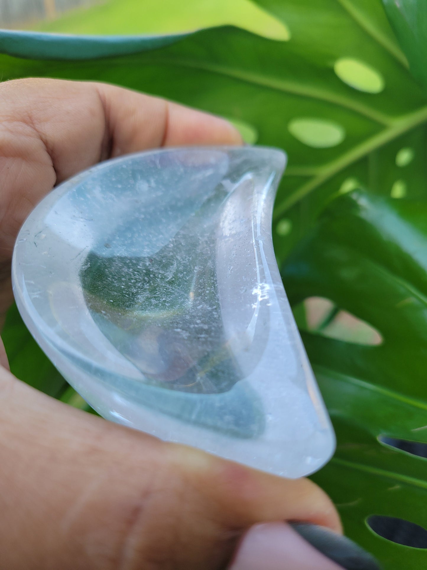Stunning Clear Quartz Crystal - Moon Bowl Carving - Crystal Collector - Gift - Home Decor