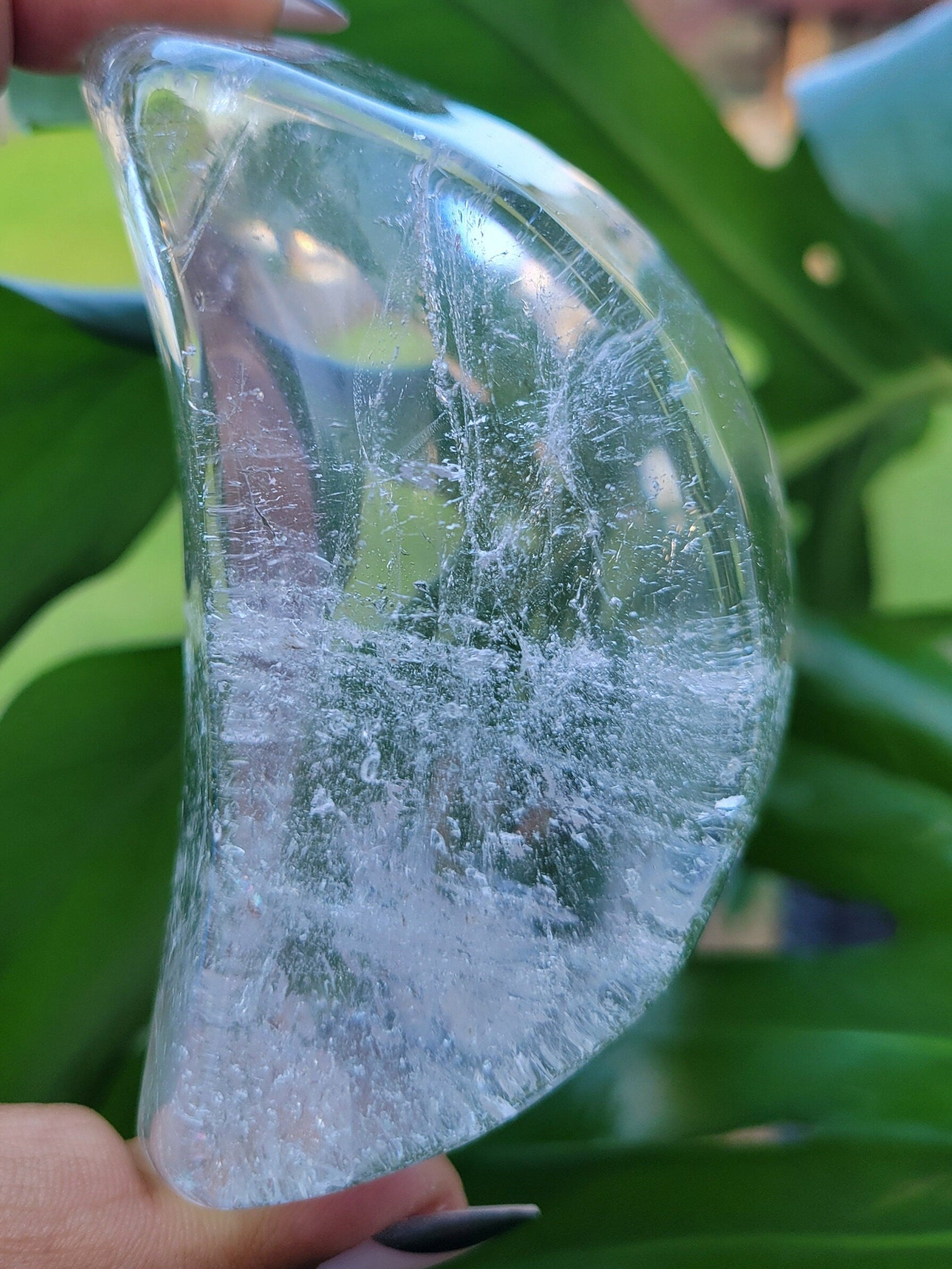 Stunning Clear Quartz Crystal Moon Bowl Carving - Crystal Collector - Gift - Home Decor