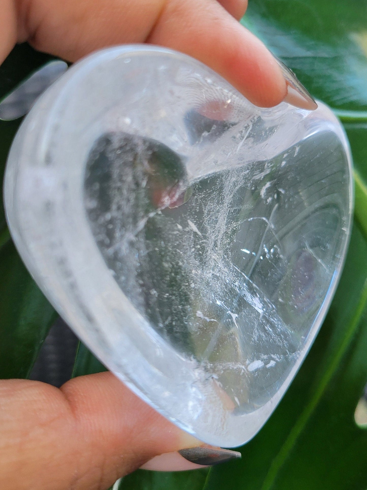 Stunning Clear Quartz Crystal - Heart Bowl Carving - Crystal Collector - Gift - Home Decor