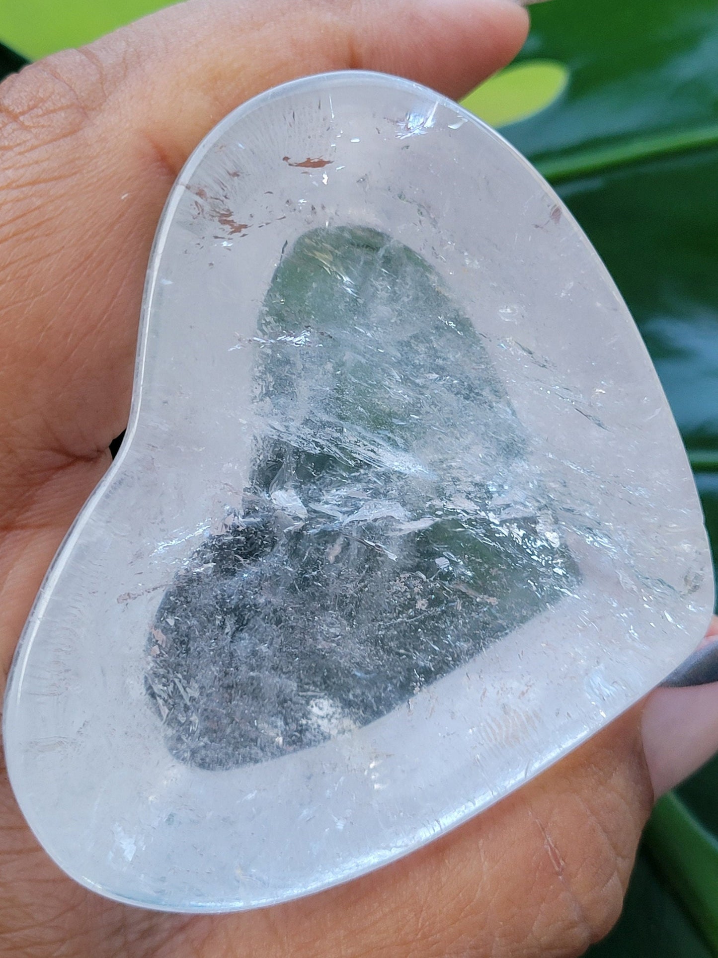 Stunning Clear Quartz Crystal - Heart Bowl Carving - Crystal Collector - Gift - Home Decor