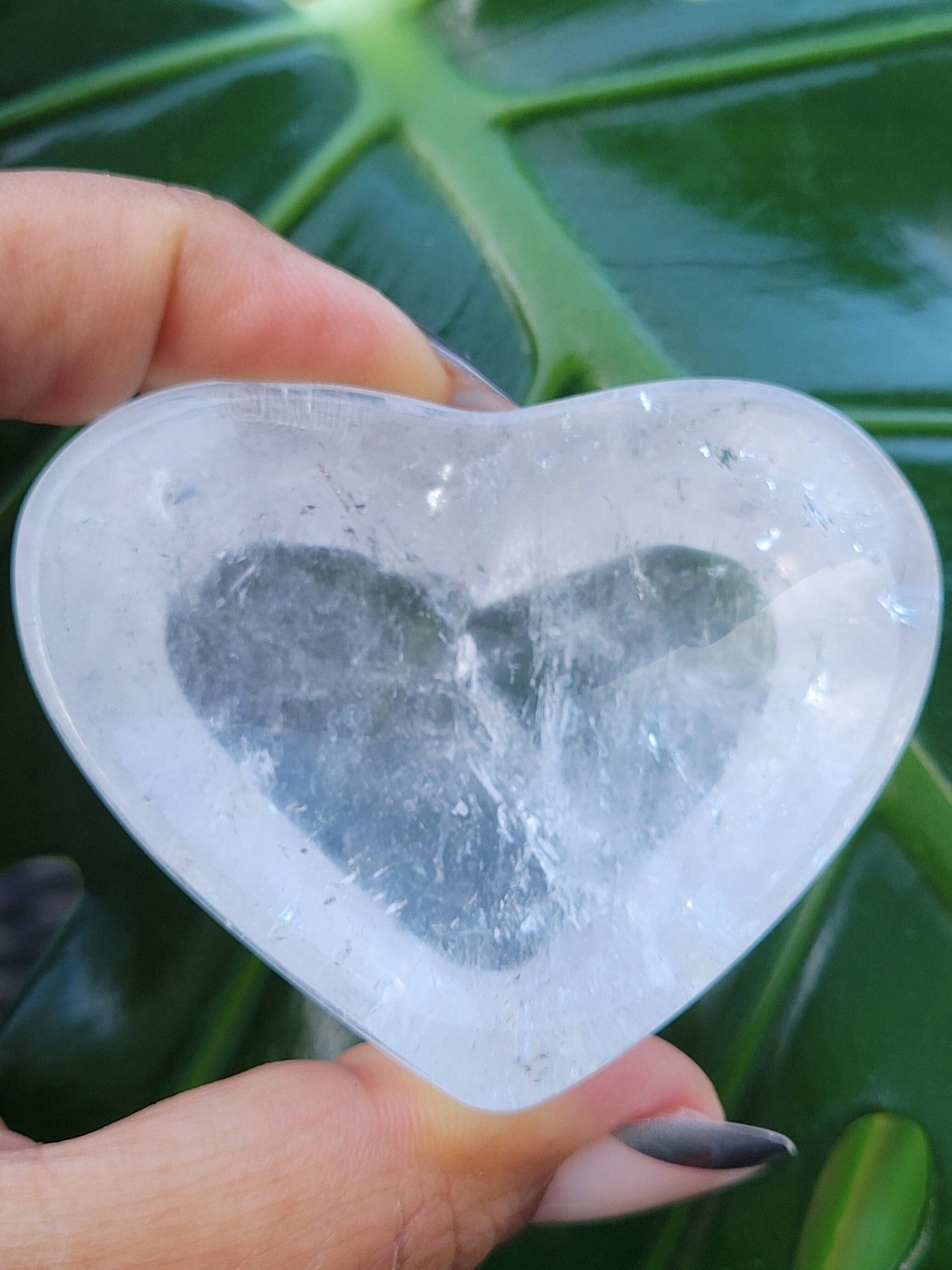 Stunning Clear Quartz Crystal - Heart Bowl Carving - Crystal Collector - Gift - Home Decor