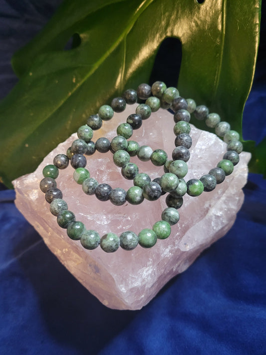Crystal Beaded Bracelet - Zoisite Crystal - 8mm Crystal Beads - Jewelry - Accessories - Anniversary Birthday Love Gift Ideas - Gift