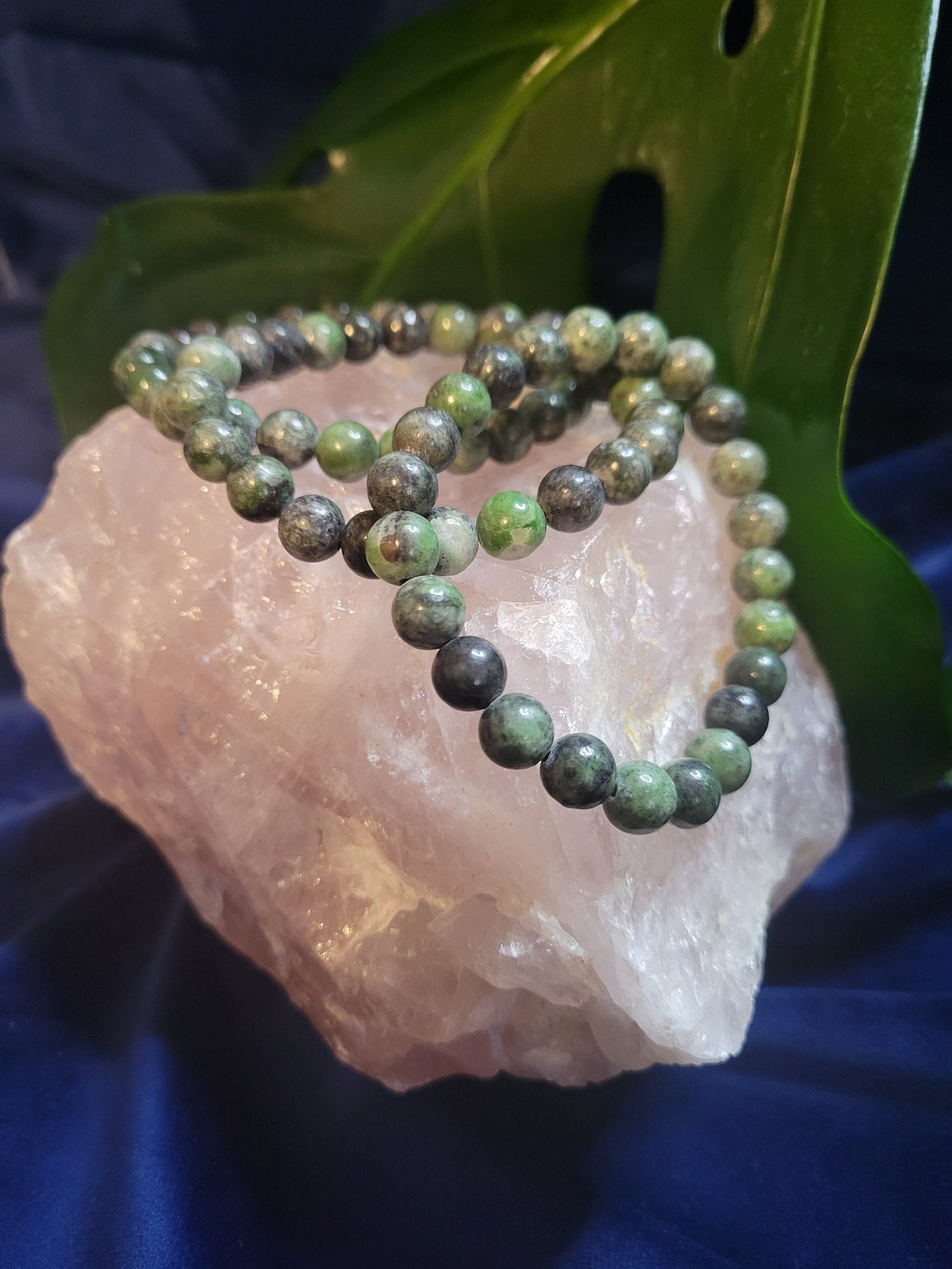 Crystal Beaded Bracelet - Zoisite Crystal - 8mm Crystal Beads - Jewelry - Accessories - Anniversary Birthday Love Gift Ideas - Gift