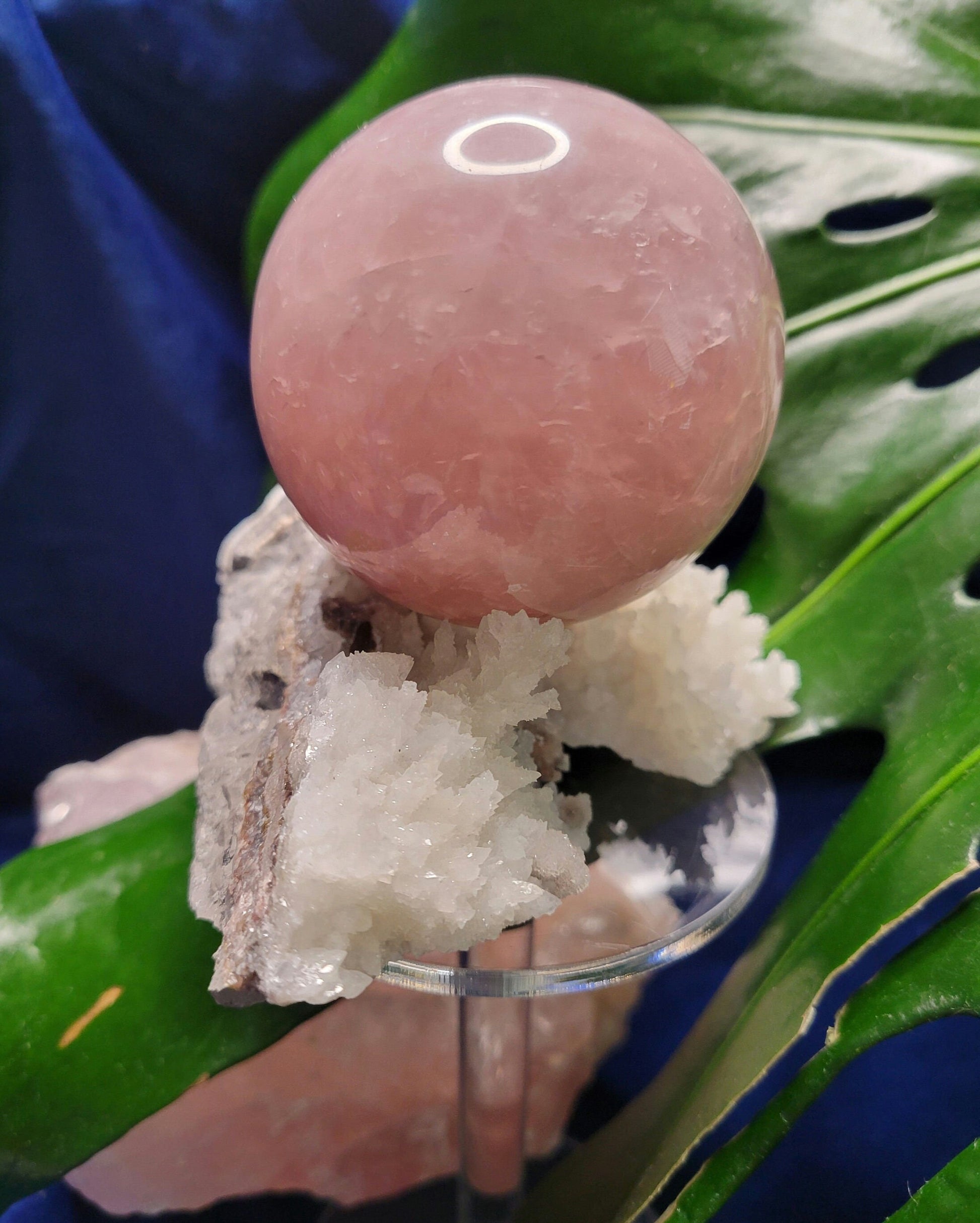 Star Rose Quartz Sphere | High Quality Crystal from Brazil | 63mm | Crystal Collector | Heart Chakra | Birthday or Valentines Day Love Gift