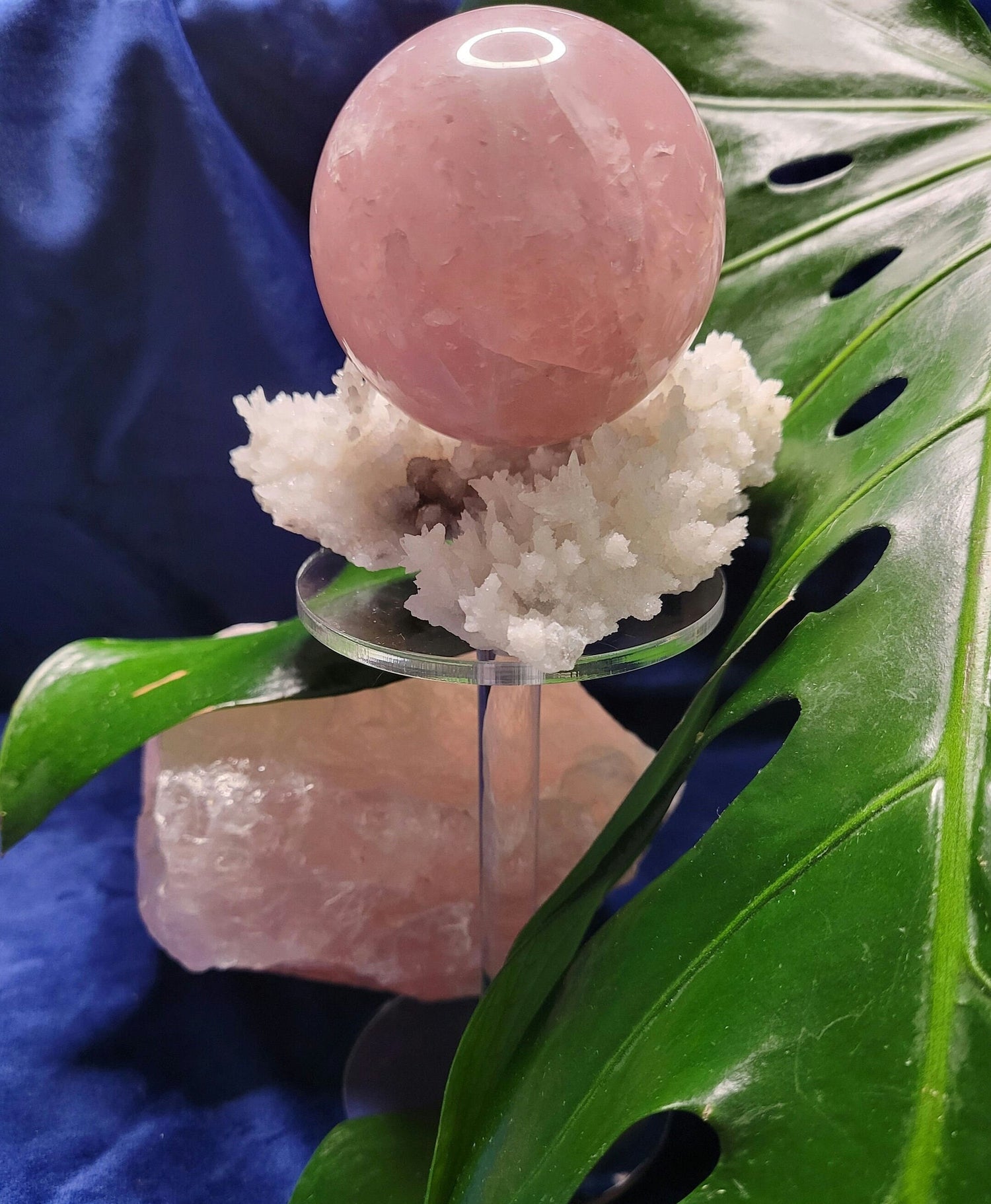 Star Rose Quartz Sphere | High Quality Crystal from Brazil | 63mm | Crystal Collector | Heart Chakra | Birthday or Valentines Day Love Gift
