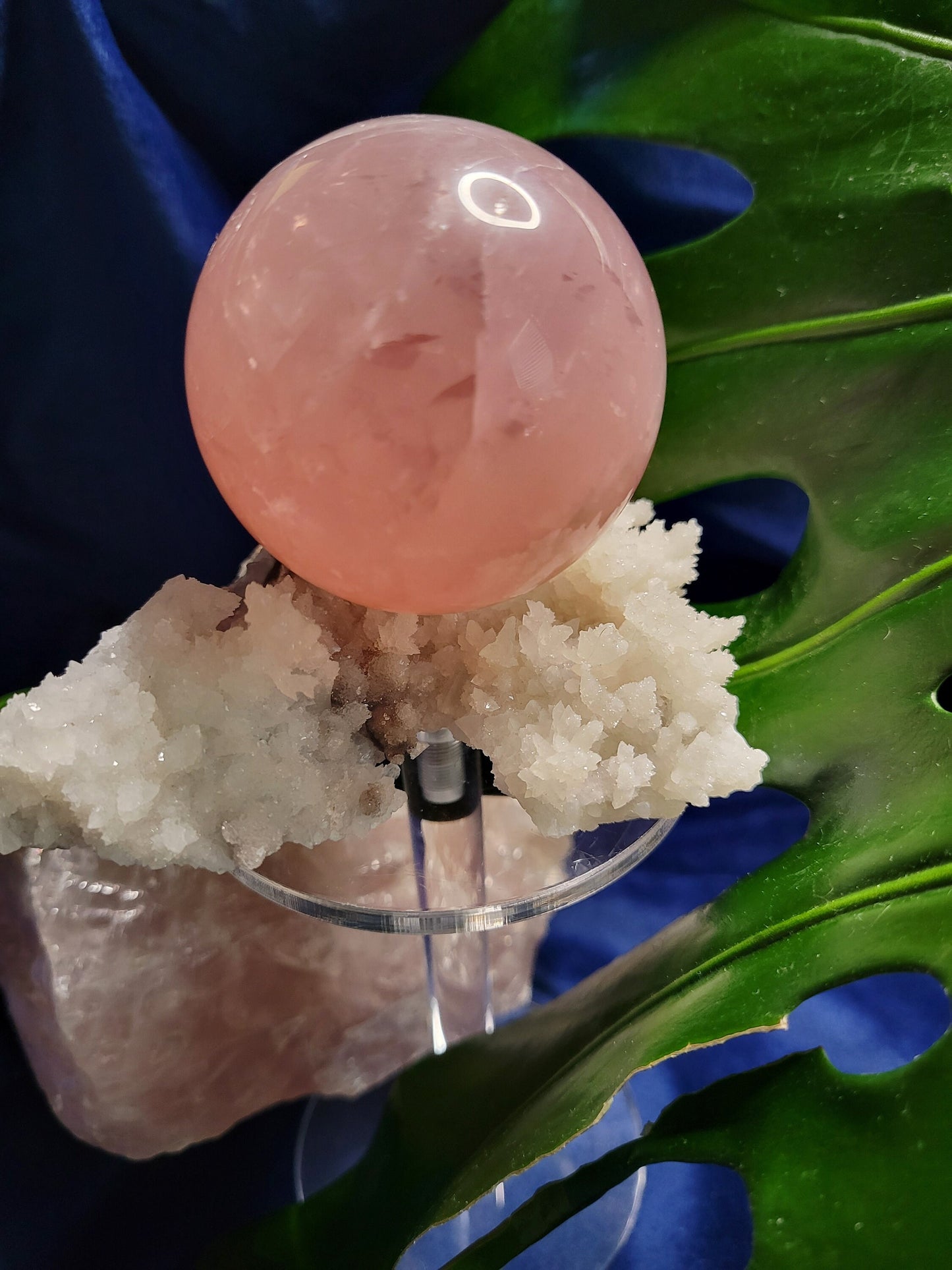 Star Rose Quartz Sphere | High Quality Crystal from Brazil | 54mm | Crystal Collector | Heart Chakra | Birthday or Valentines Day Love Gift