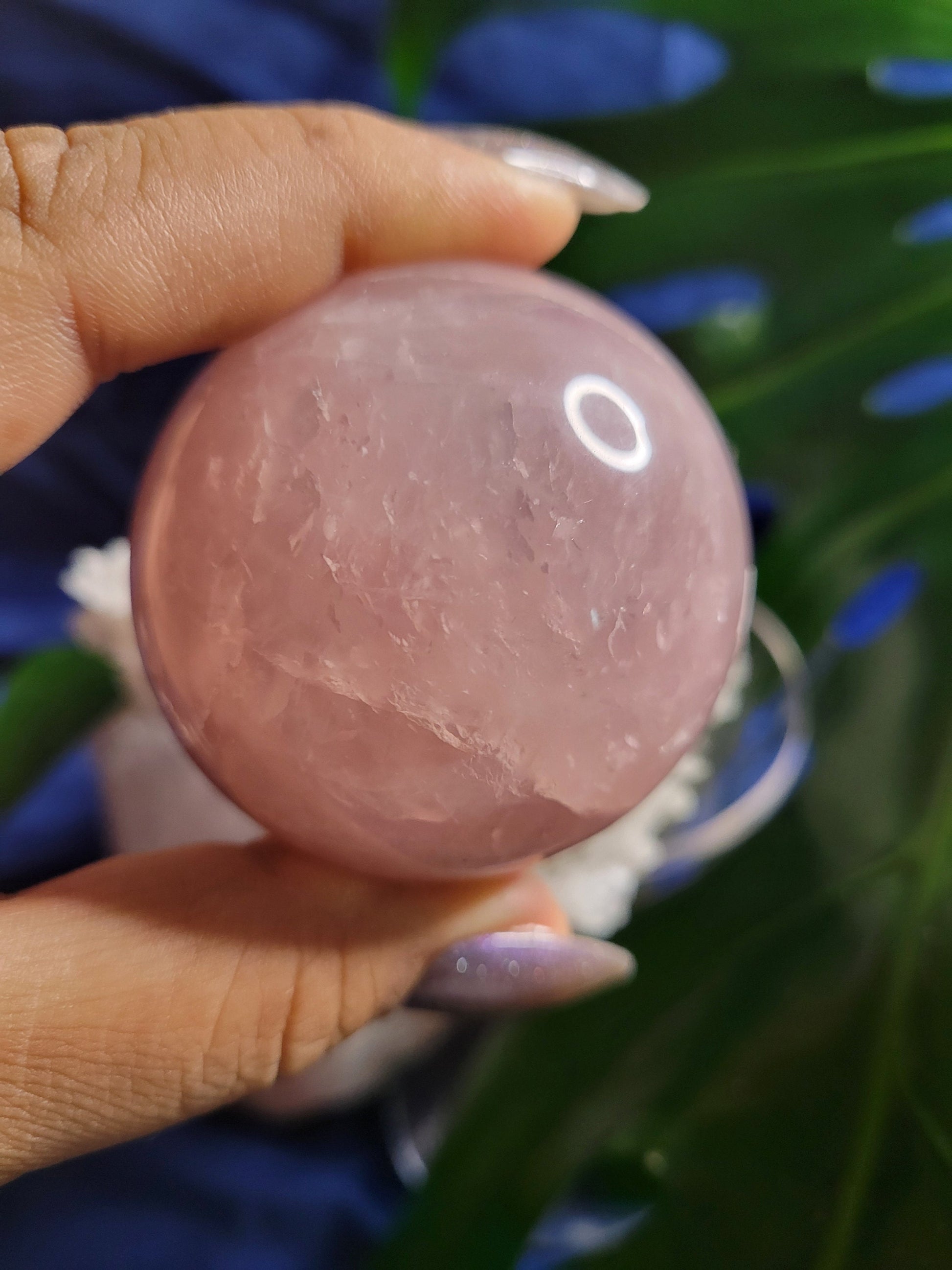 Star Rose Quartz Sphere | High Quality Crystal from Brazil | 55mm | Crystal Collector | Heart Chakra | Birthday or Valentines Day Love Gift