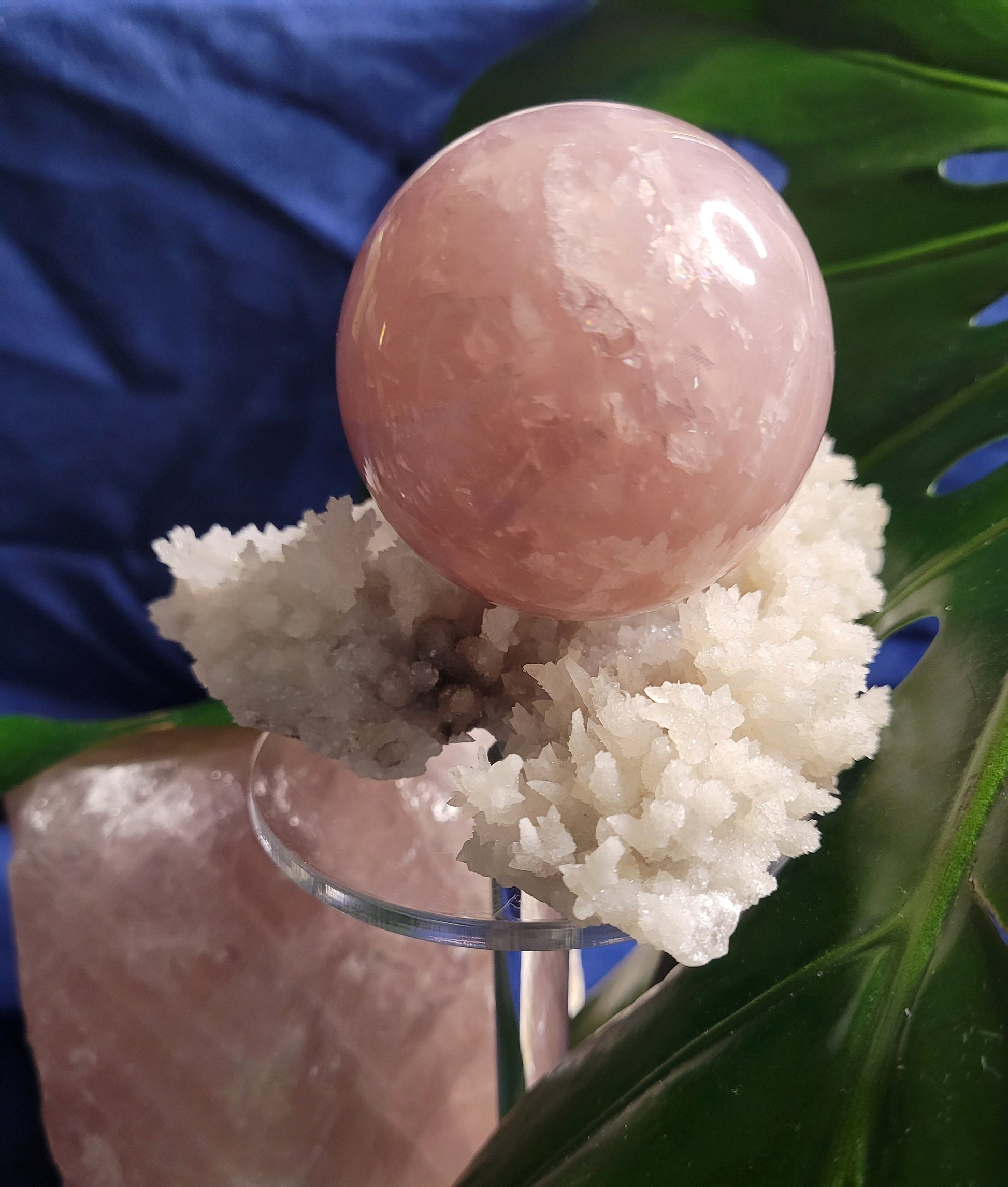 Star Rose Quartz Sphere | High Quality Crystal from Brazil | 55mm | Crystal Collector | Heart Chakra | Birthday or Valentines Day Love Gift