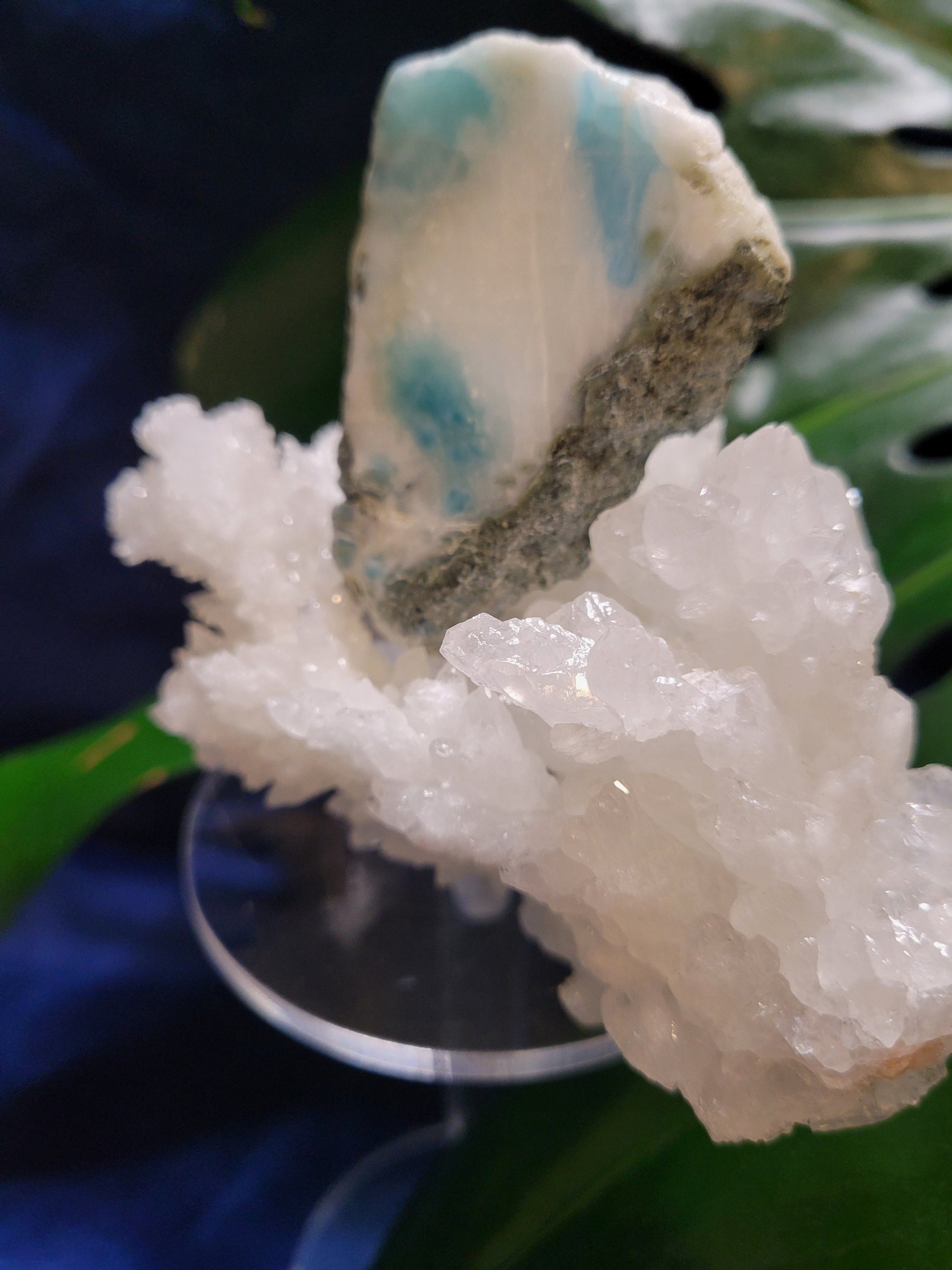 Gorgeous Larimar Crystal Slab - Dominican Republic - Blue - White - Ocean - Crystal Collector - Home Decor - Anniversary - Birthday - Gift