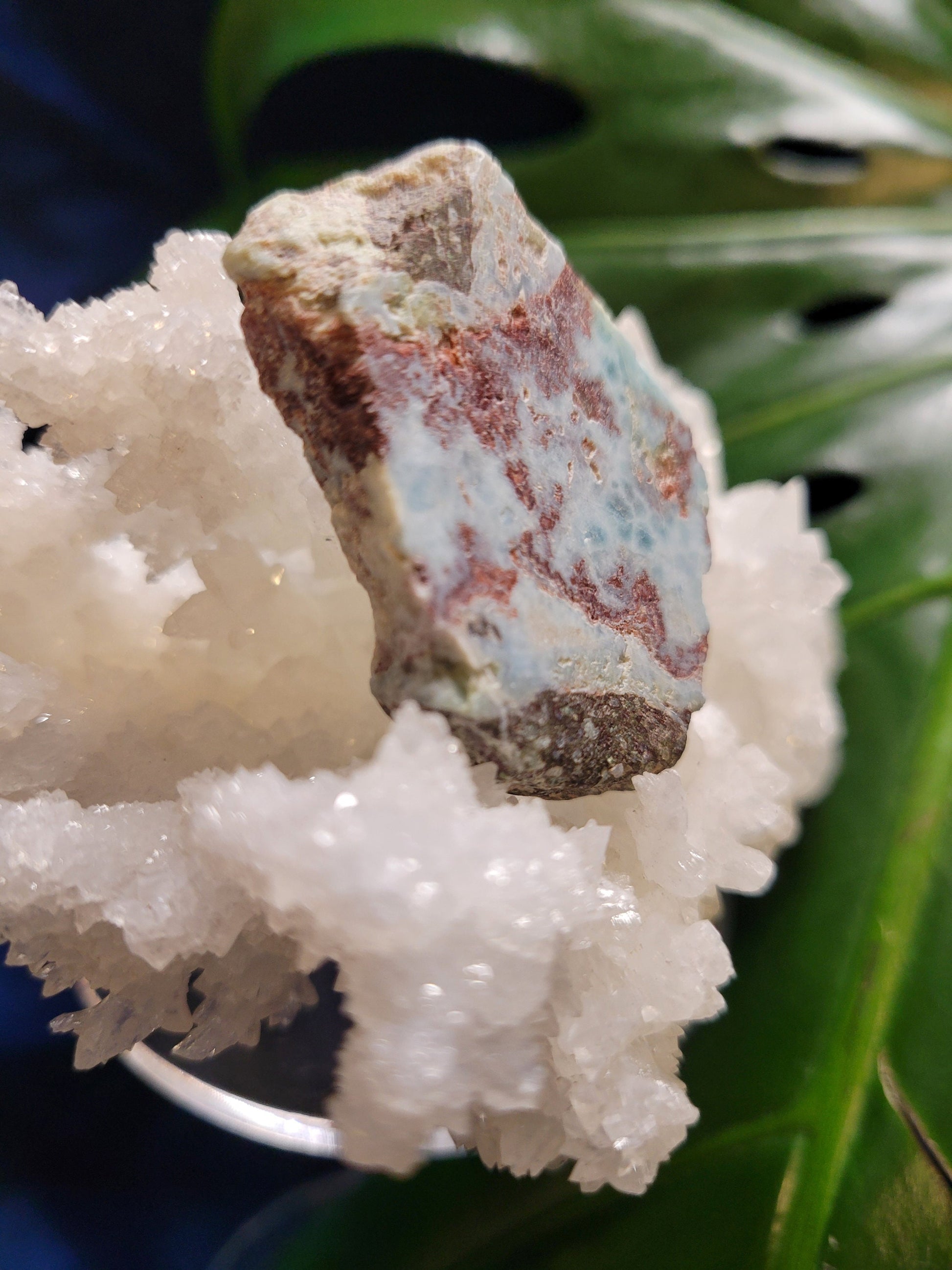 Gorgeous Larimar Crystal Slab - Dominican Republic - Blue - White - Ocean - Crystal Collector - Home Decor - Anniversary - Birthday - Gift